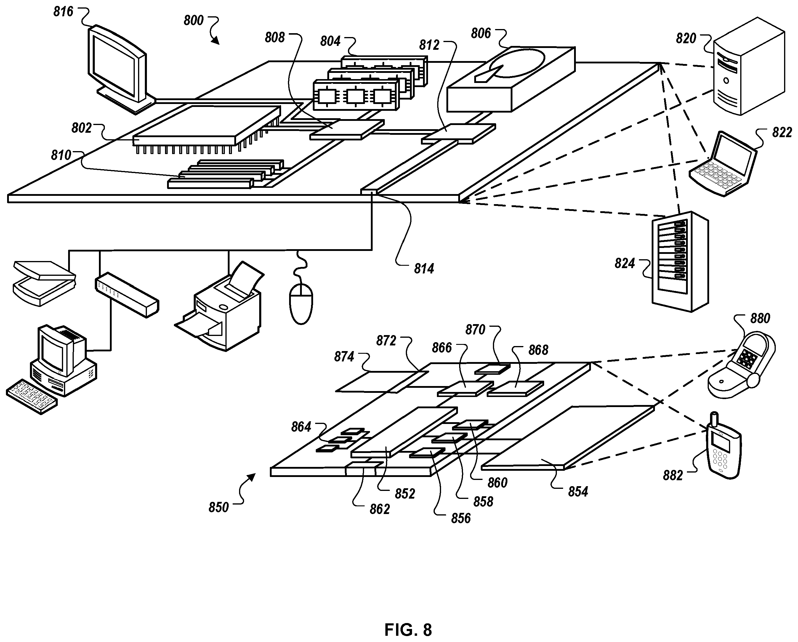 Patent US12468965 Figure 8 – Actionable suggestions for activities