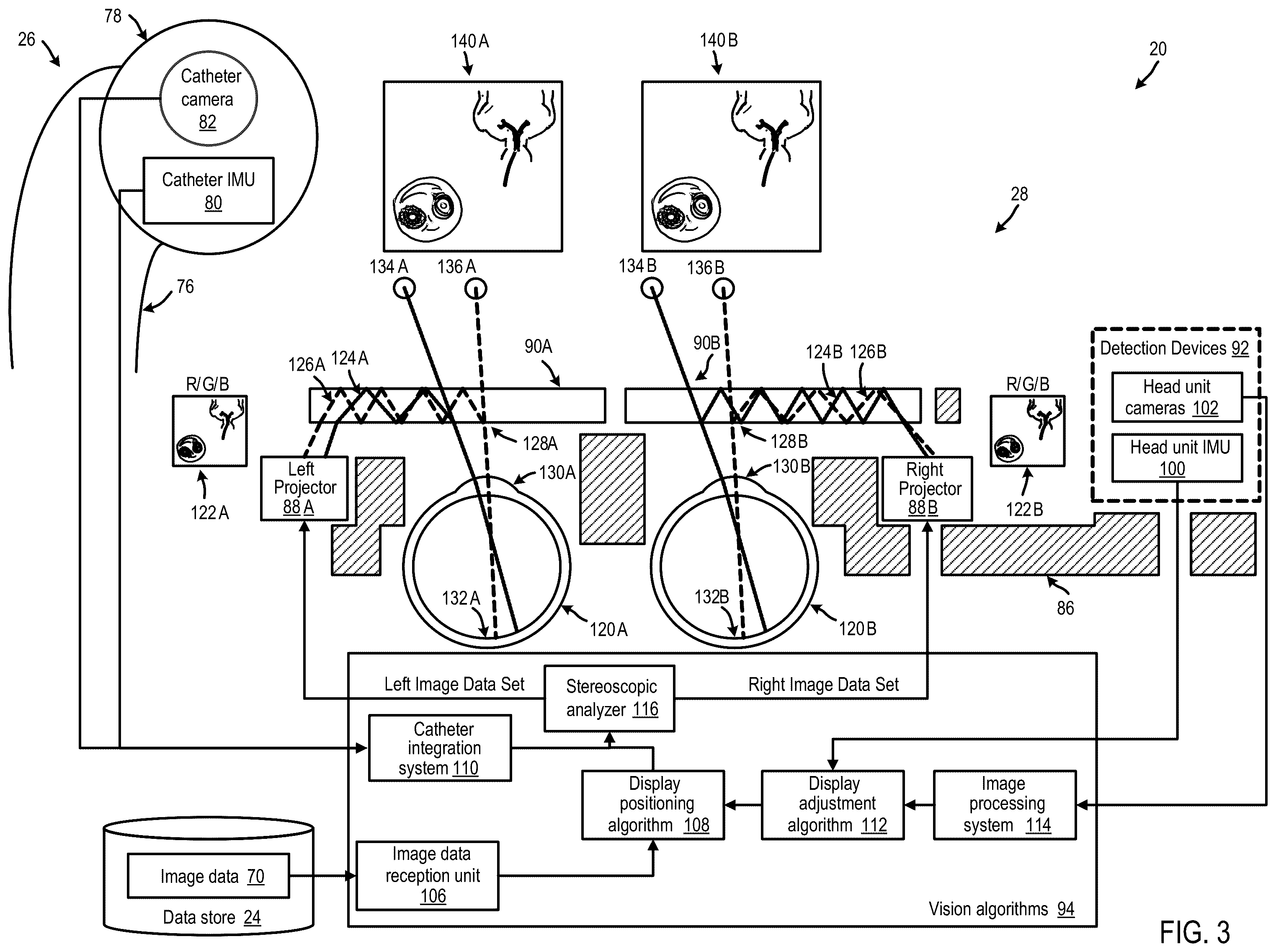Patent US12472007 Figure 3 – Viewing system for use in a surgical environment