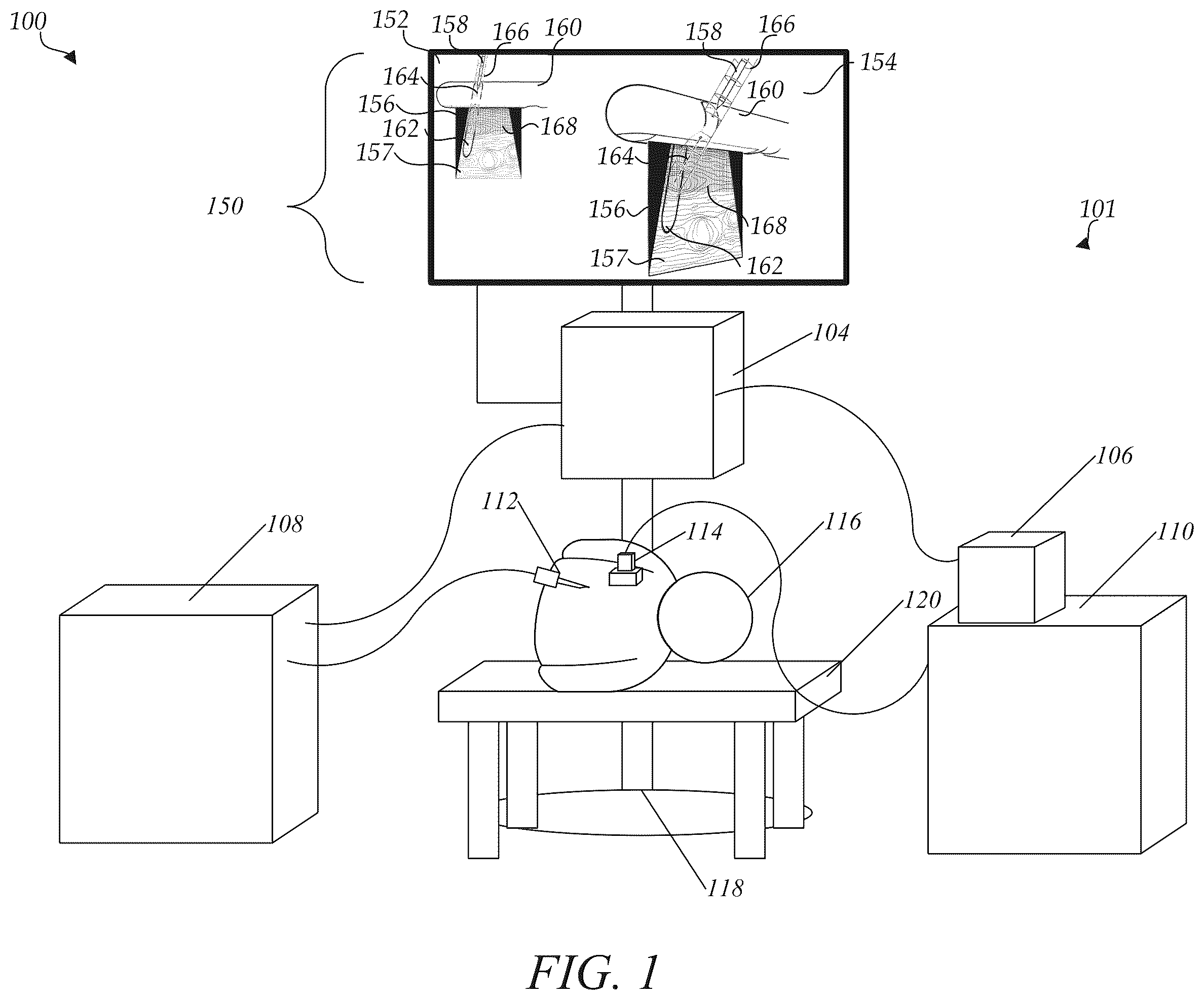 Patent US12472009 Figure 1 – Surgical guidance intersection display