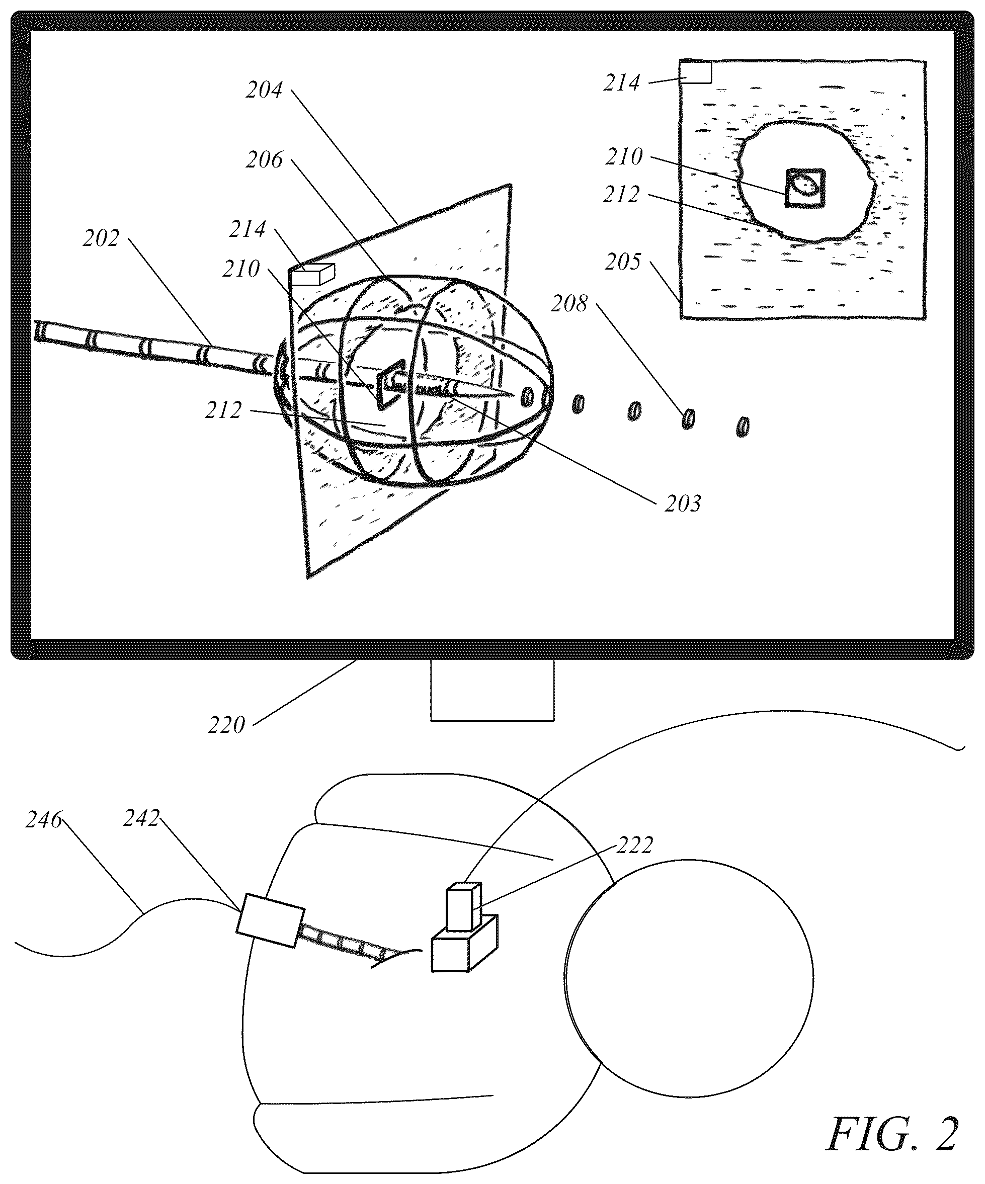 Patent US12472009 Figure 2 – Surgical guidance intersection display