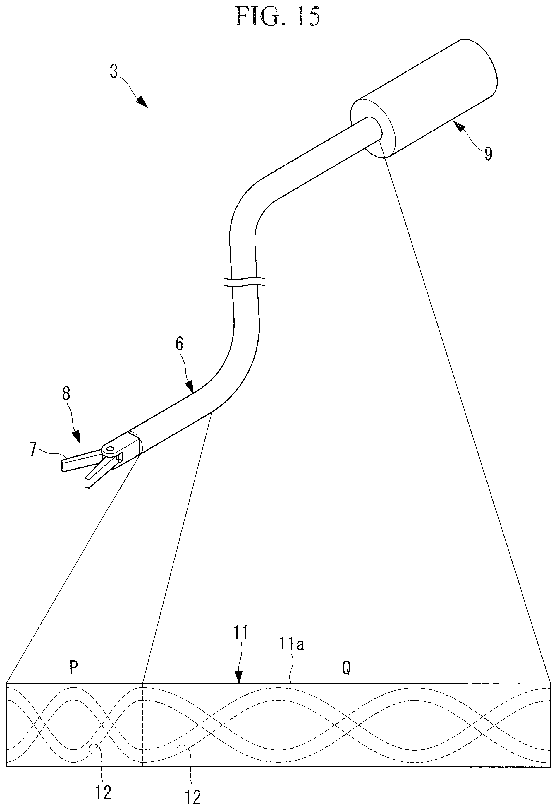 Patent US12472024 Figure 15 – Flexible-manipulator guide member and flexible manipulator