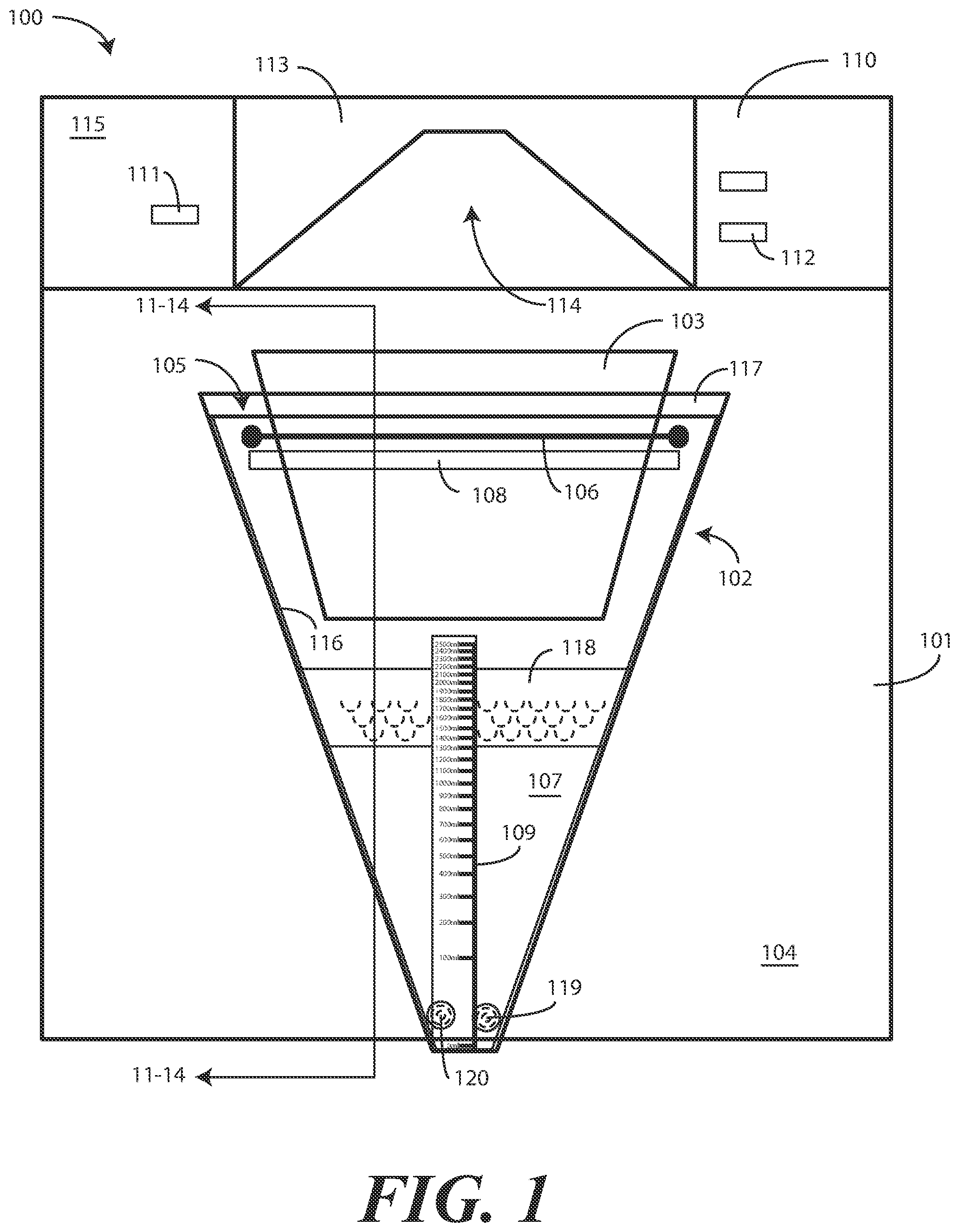 Patent US12472027 Figure 1 – Dual amniotic and placenta fluid measurement parturition drape