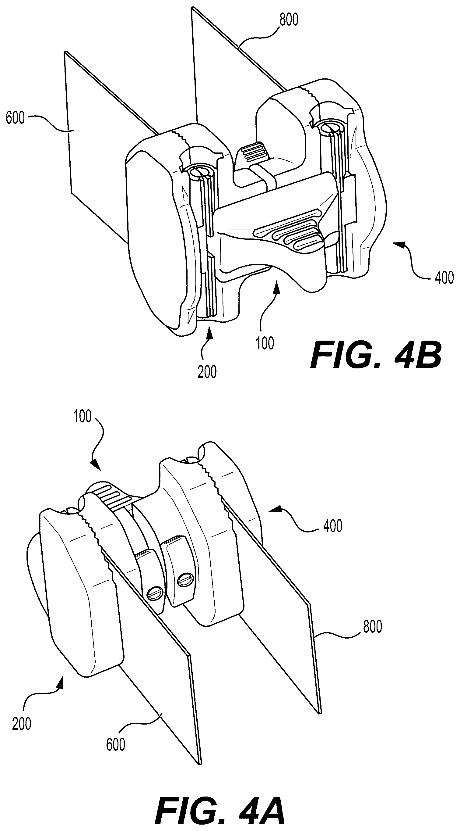 Patent US12472038 Figure 4 – Dental apparatus for holding two separated pieces of articulating paper and a method of using the same