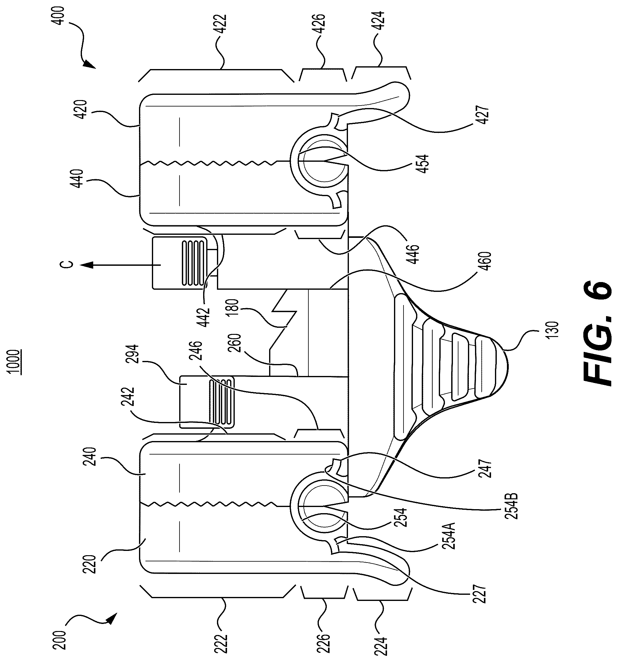 Patent US12472038 Figure 6 – Dental apparatus for holding two separated pieces of articulating paper and a method of using the same