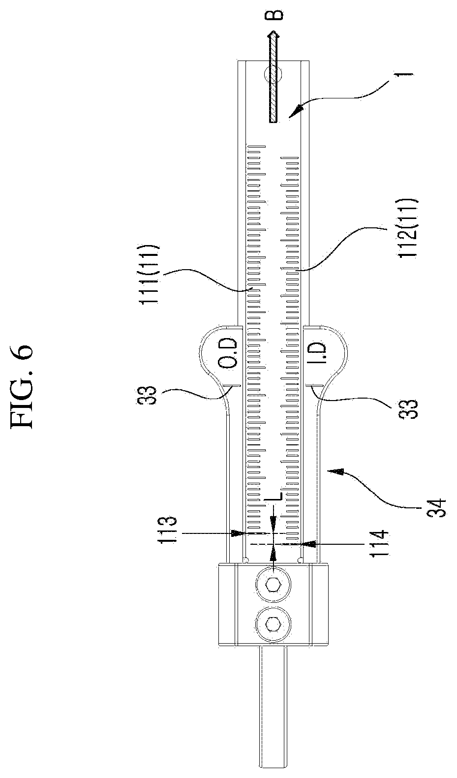 Patent US12472071 Figure 6 – Apparatus for measuring size of cup for hip arthroplasty