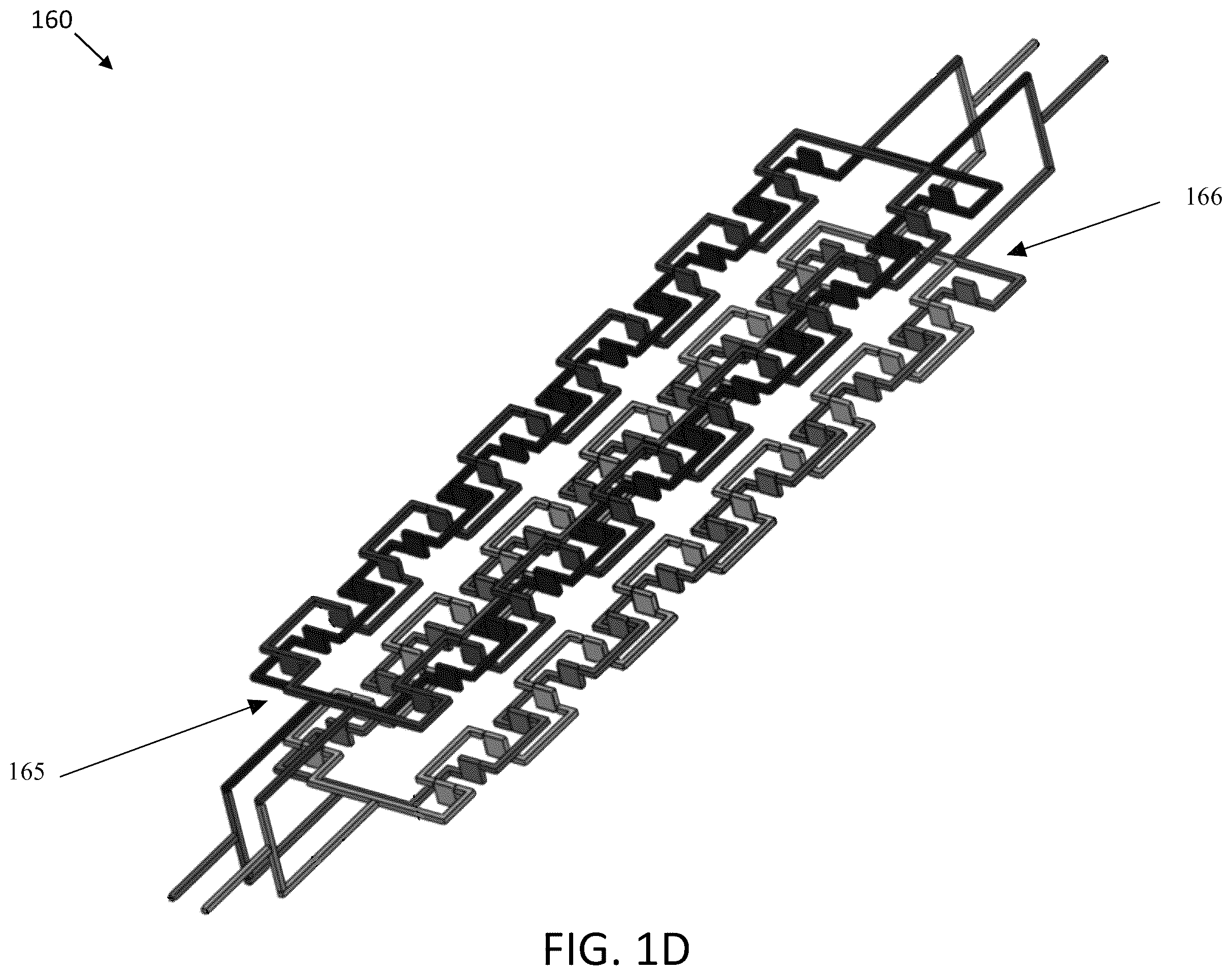 Patent US12472080 Figure 4 – Scalable microfluidic double-helix weave architecture for 3D-printable biomimetic artificial muscles
