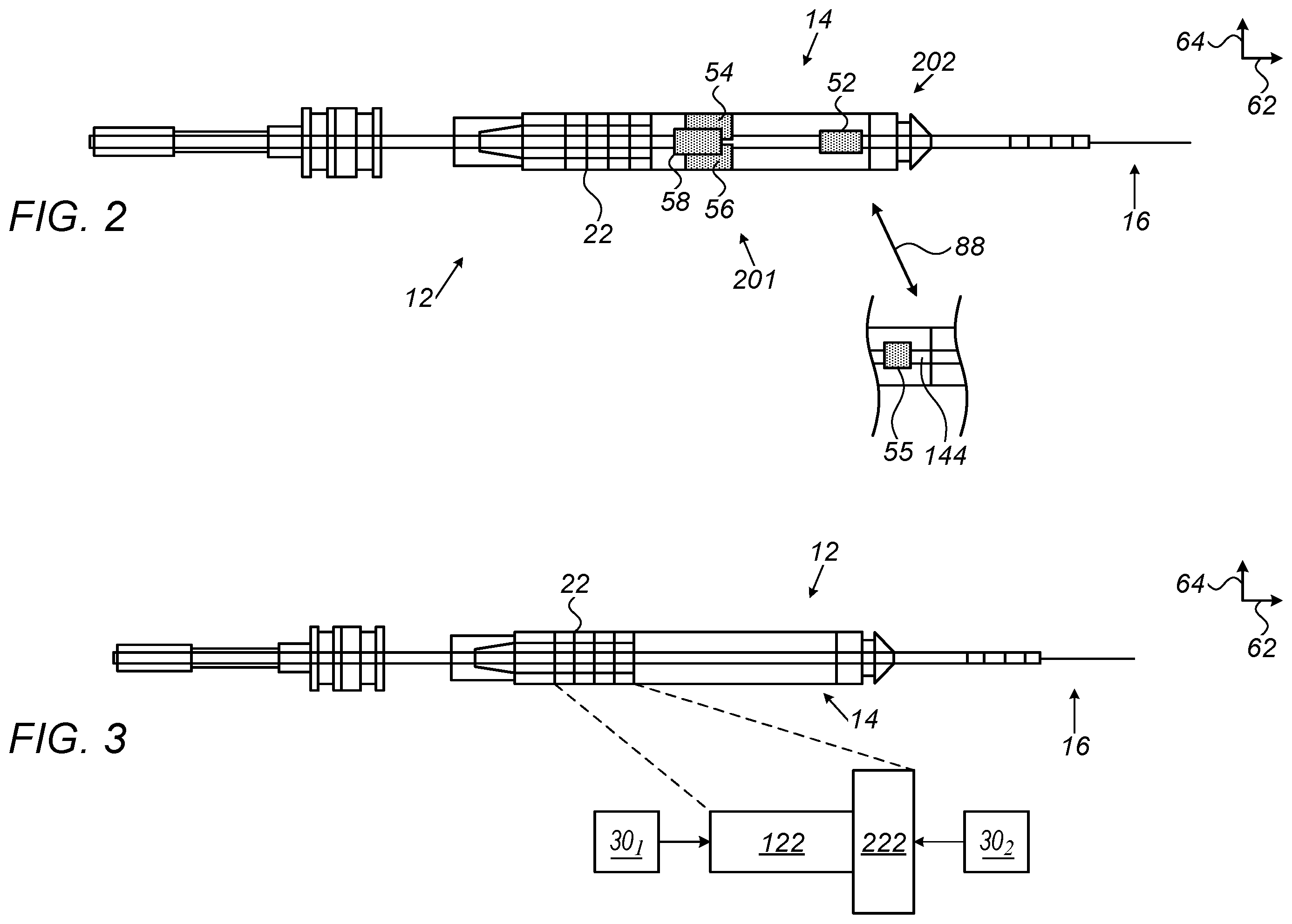 Patent US12472094 Figure 2 – Phacoemulsification probe comprising magnetic sensors and/or multiple independent piezoelectric vibrators