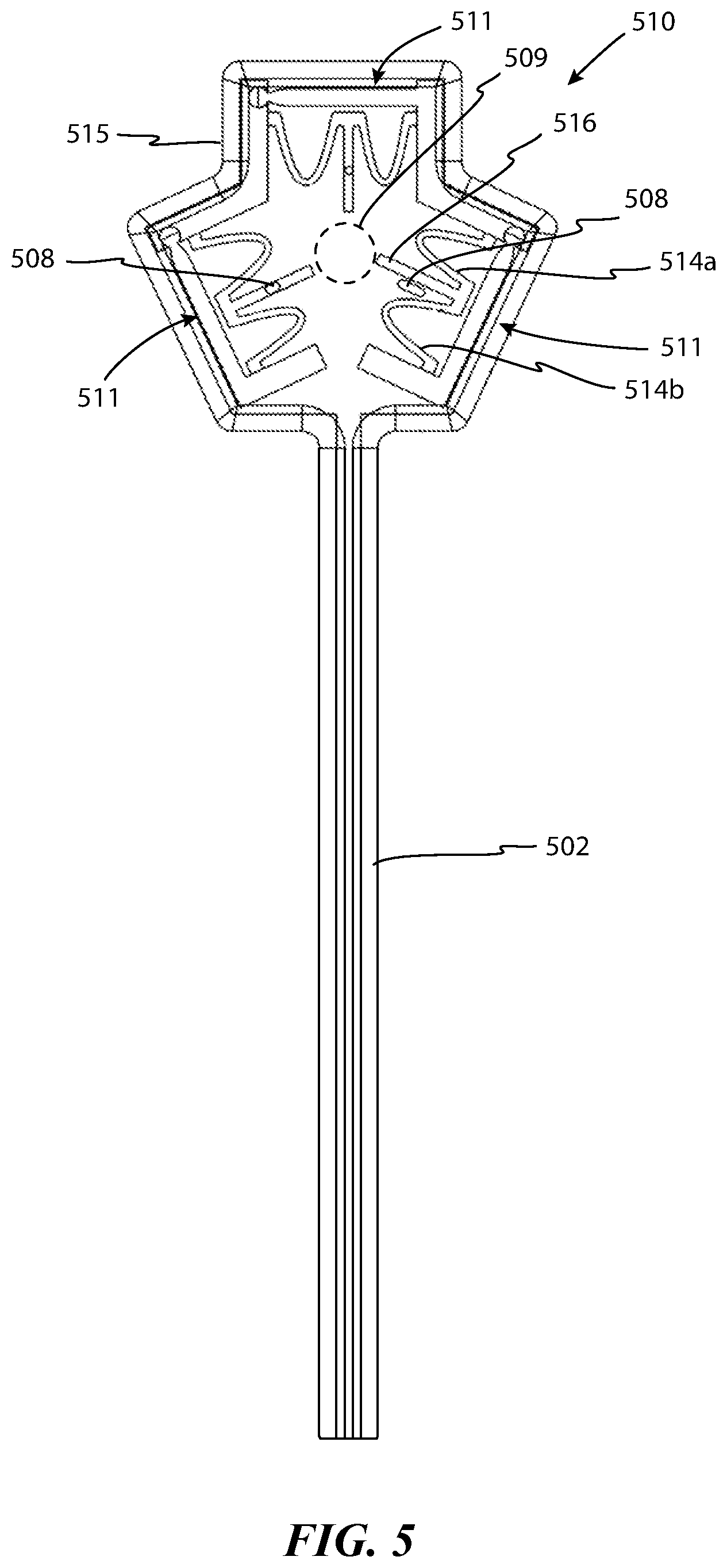Patent US12472098 Figure 4 – Adjustable flow glaucoma shunts having non-linearly arranged flow control elements, and associated systems and methods