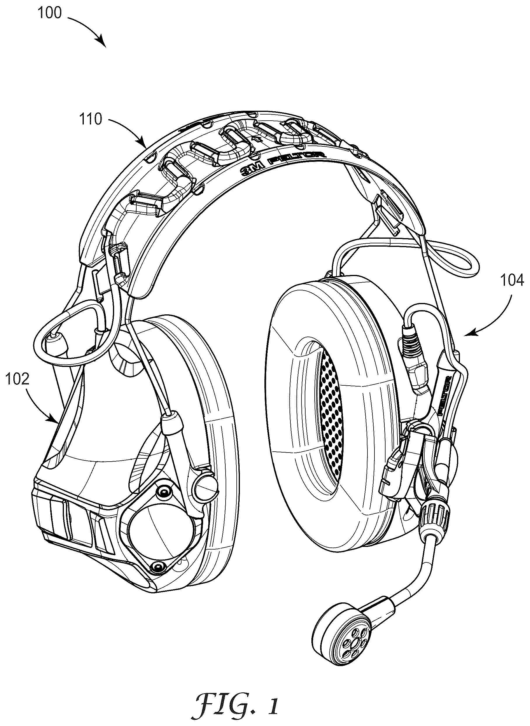 Patent US12472101 Figure 1 – Cable compaction system for protective personal equipment