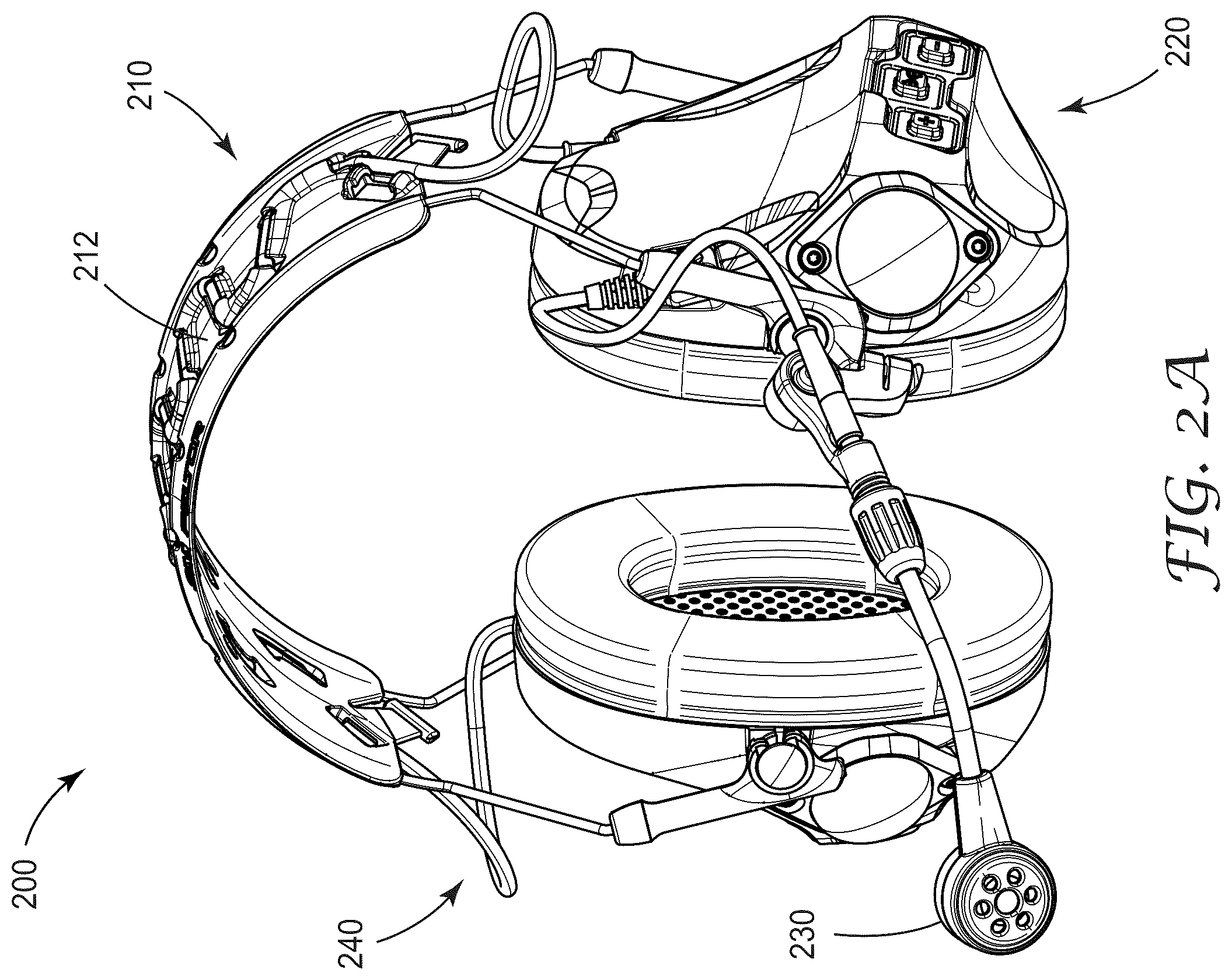 Patent US12472101 Figure 2 – Cable compaction system for protective personal equipment
