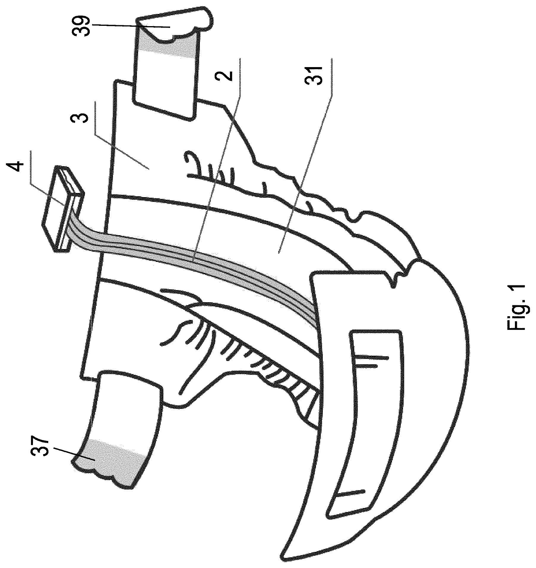 Patent US12472107 Figure 1 – Detecting device for detecting a state of a diaper, diaper accommodating the detecting device