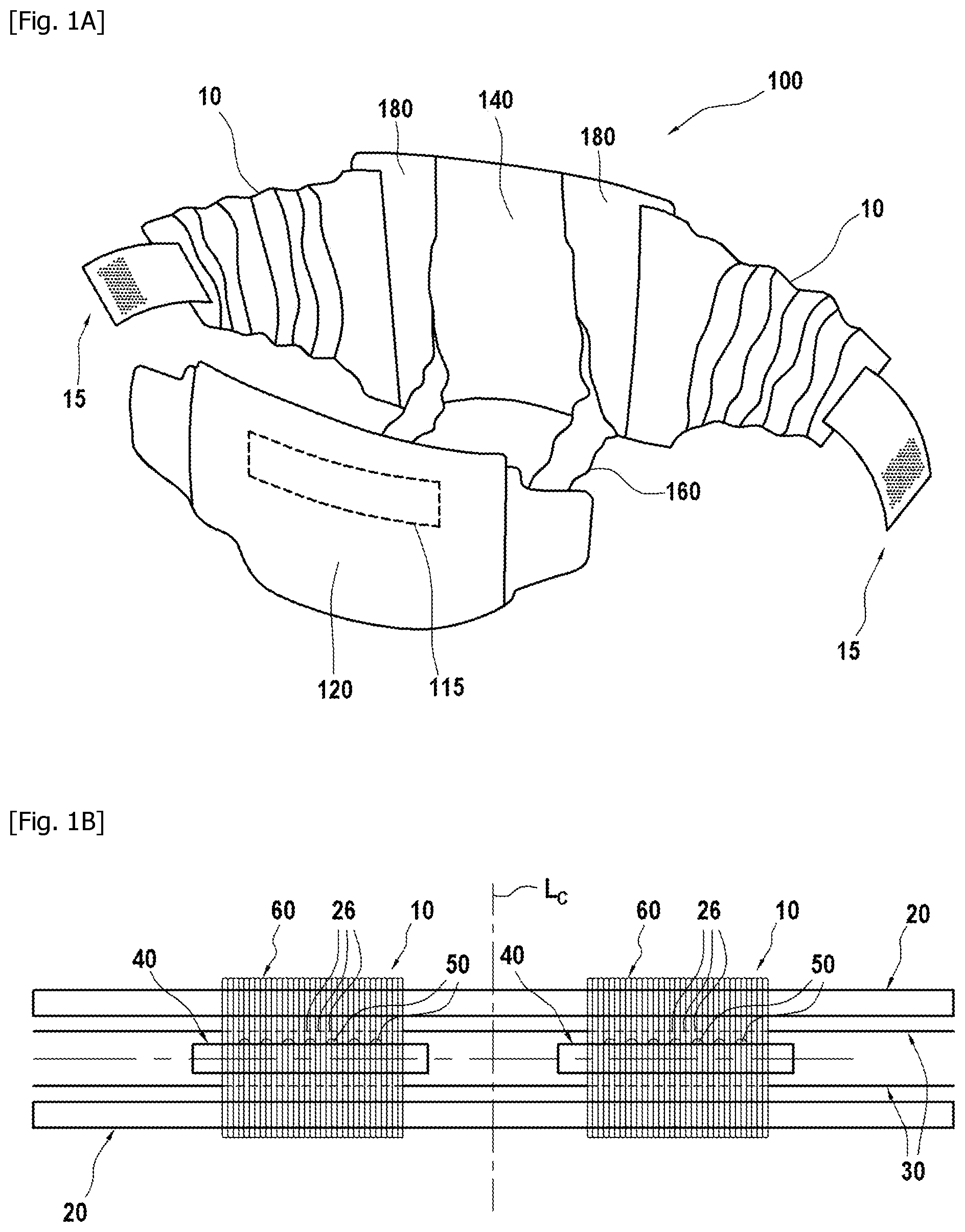 Patent US12472110 Figure 1 – Extensible composite having ribs
