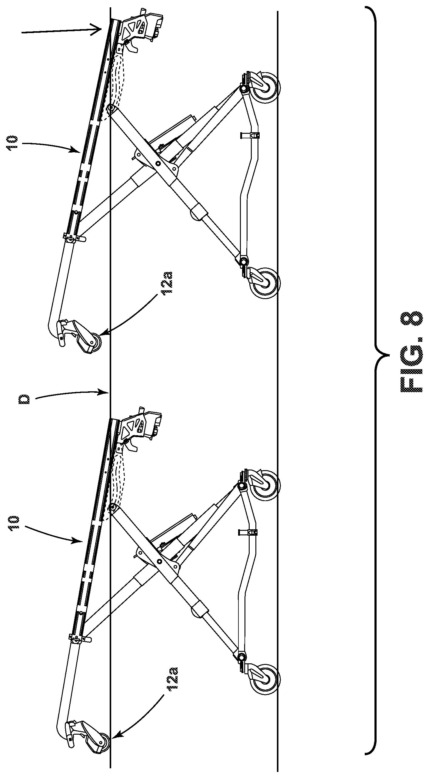 Patent US12472112 Figure 8 – Patient handling apparatus with hydraulic control system