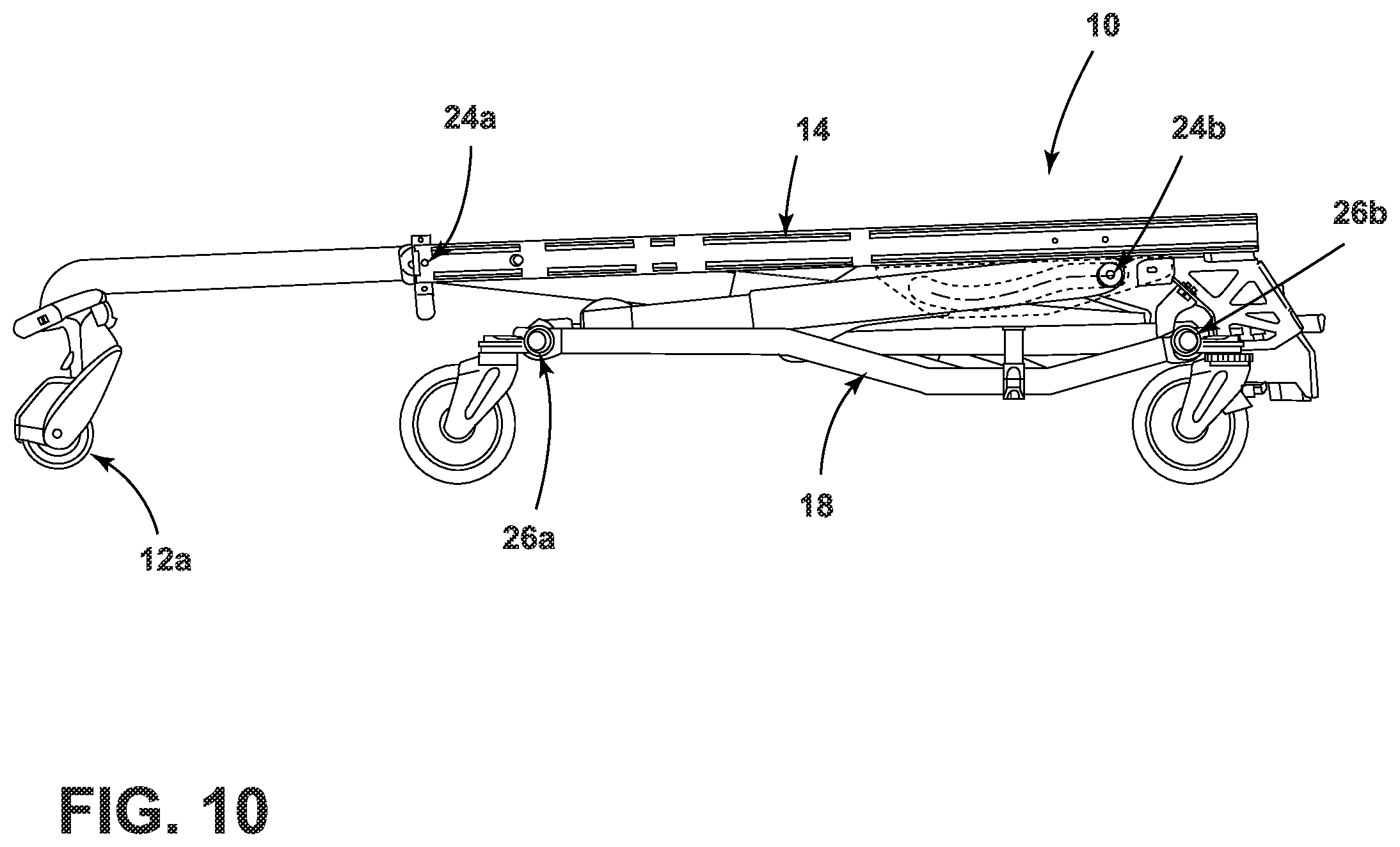 Patent US12472112 Figure 10 – Patient handling apparatus with hydraulic control system