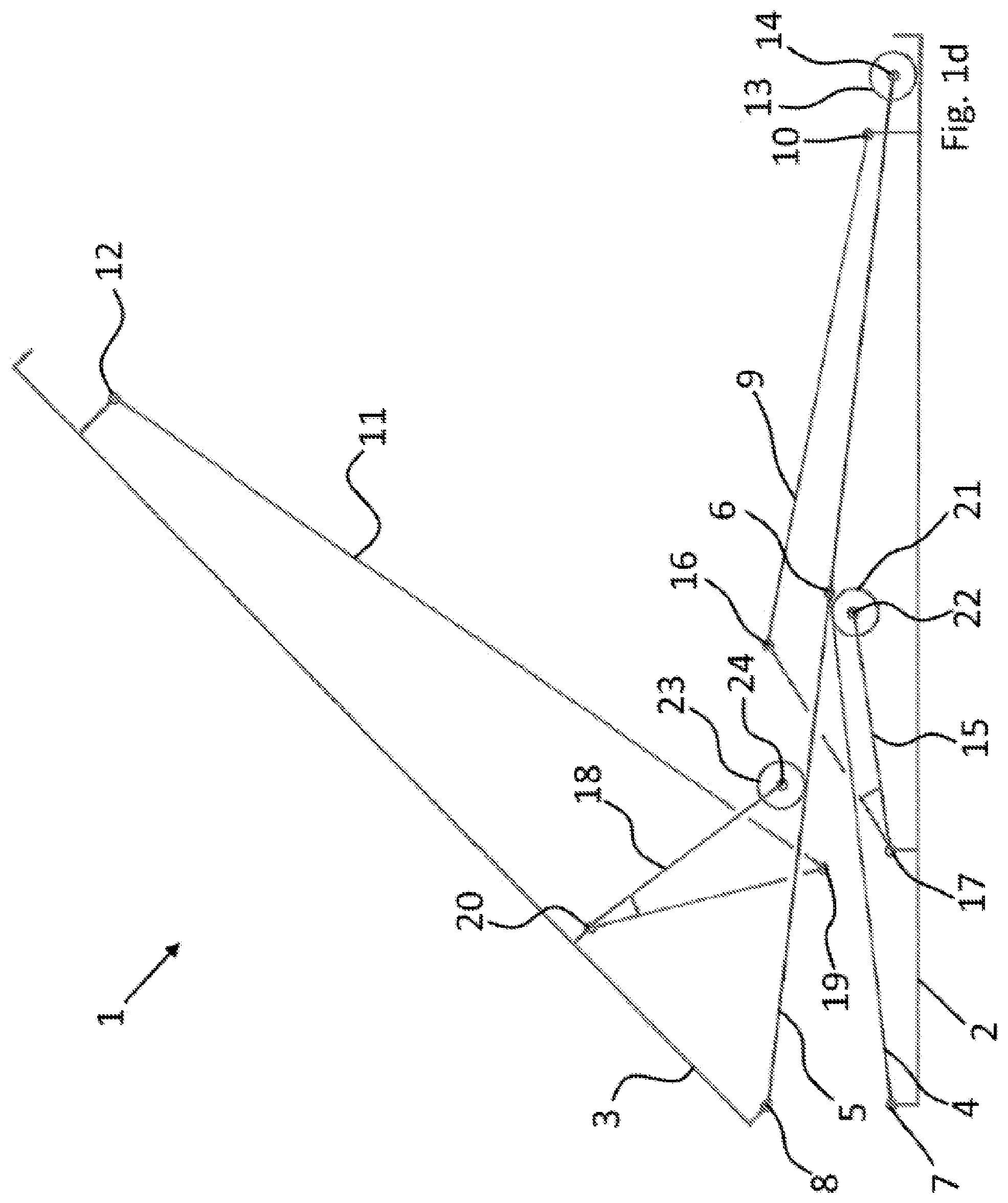 Patent US12472114 Figure 4 – Combined lift and tilt system and a wheel chair with a built-in seat hoist including such a system