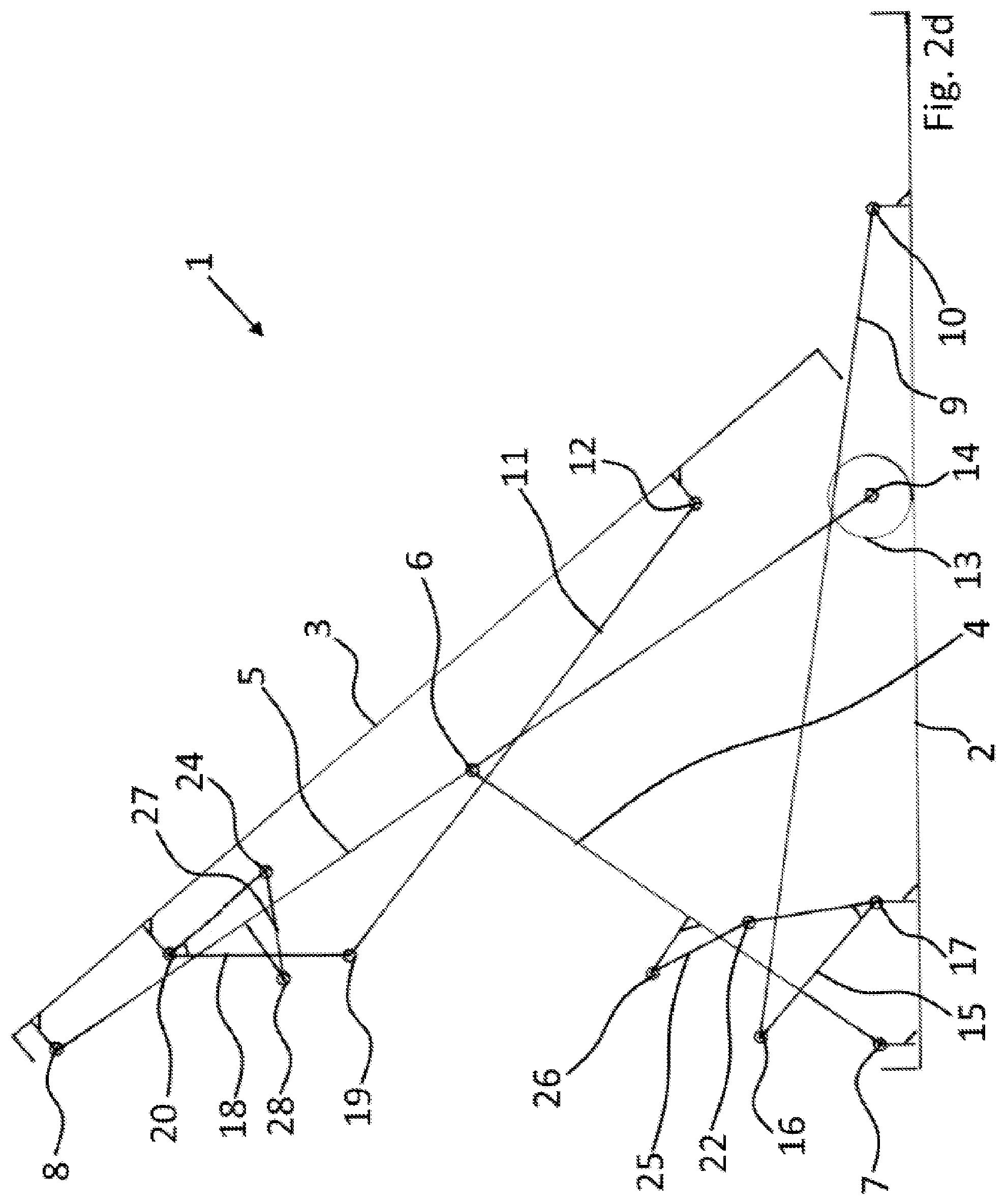 Patent US12472114 Figure 9 – Combined lift and tilt system and a wheel chair with a built-in seat hoist including such a system