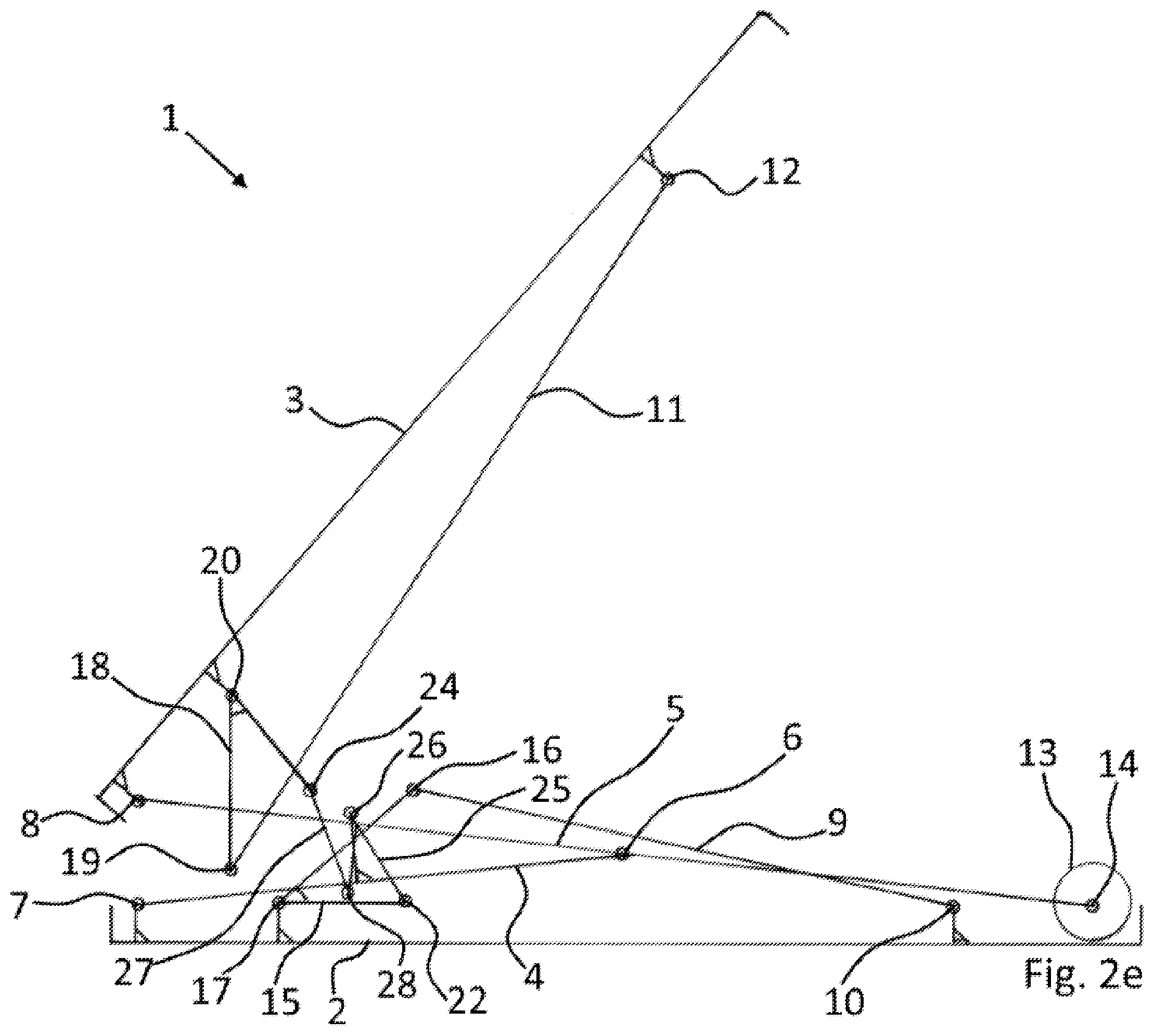 Patent US12472114 Figure 10 – Combined lift and tilt system and a wheel chair with a built-in seat hoist including such a system