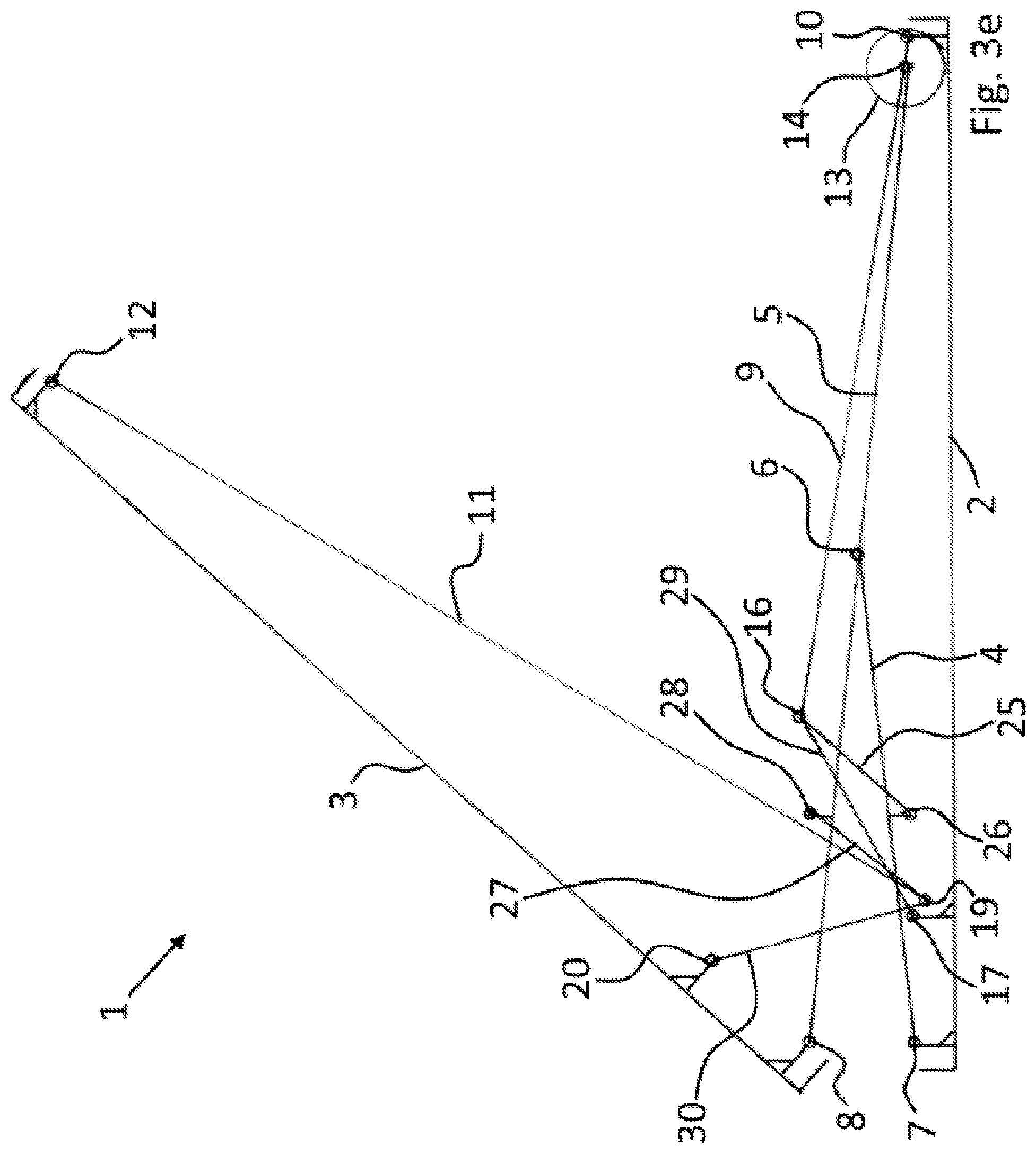 Patent US12472114 Figure 15 – Combined lift and tilt system and a wheel chair with a built-in seat hoist including such a system