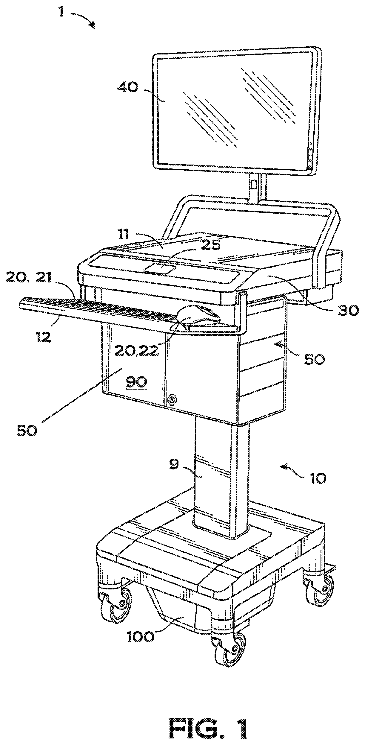 Patent US12472116 Figure 1 – Medical technology station and method of use