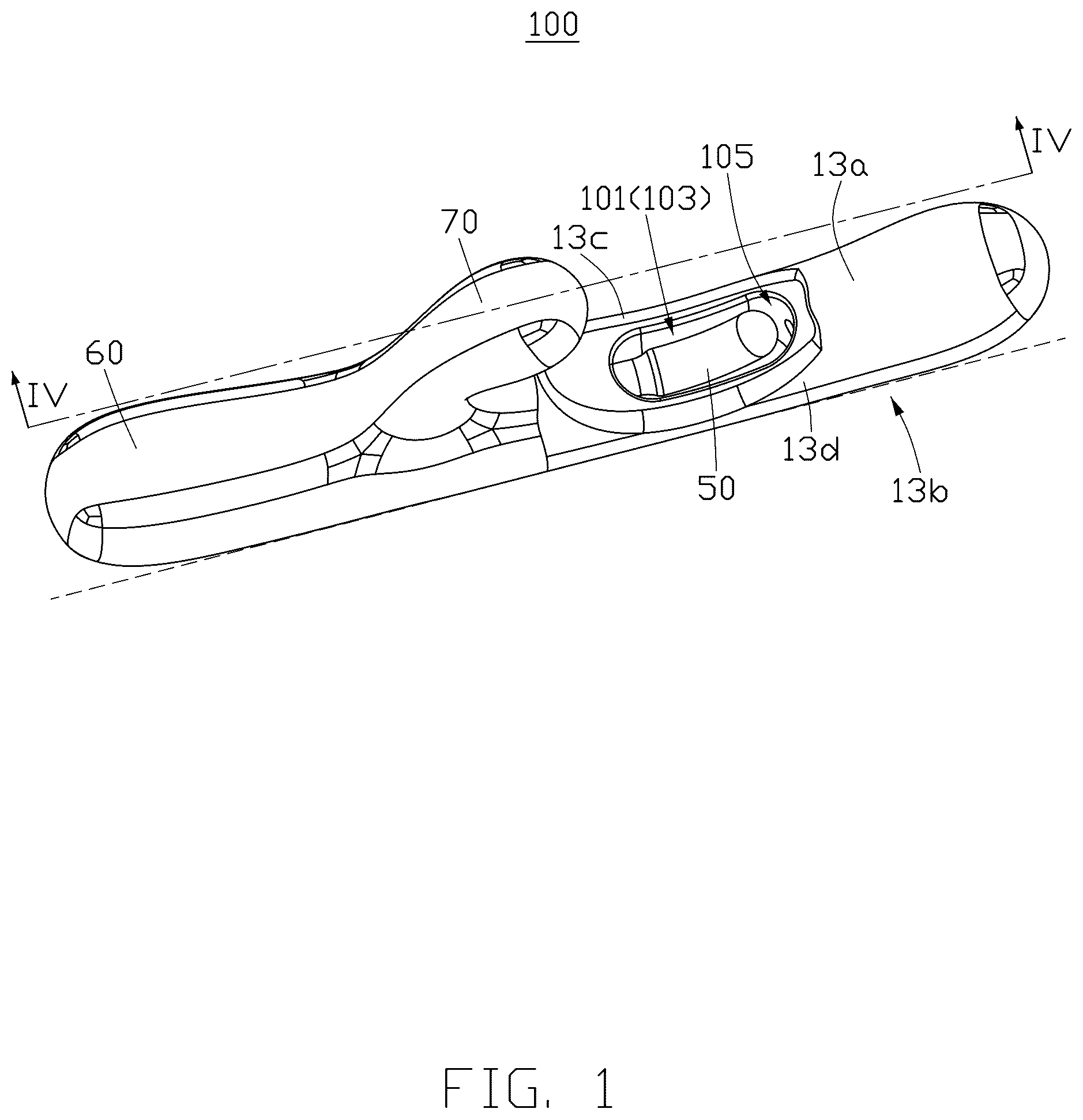 Patent US12472121 Figure 1 – In-body massager