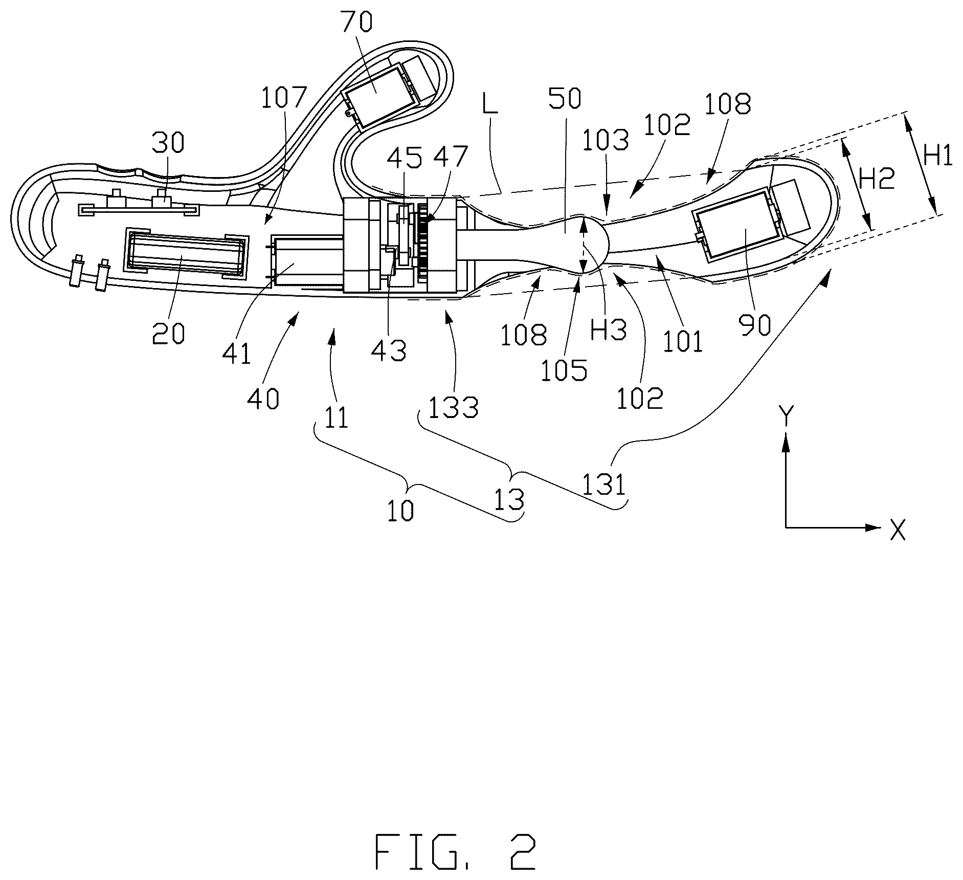 Patent US12472121 Figure 2 – In-body massager