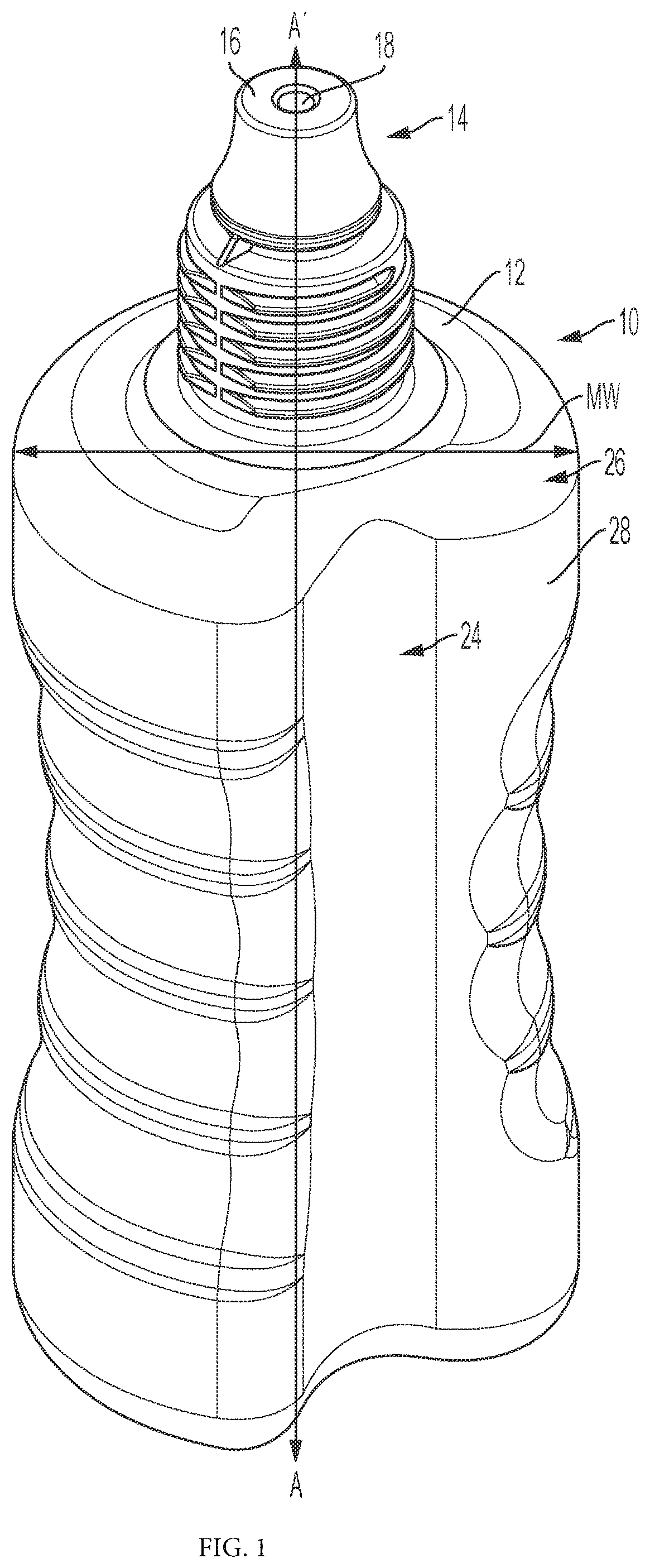 Patent US12472162 Figure 1 – Ready-to-use, terminally sterile packaging for surgical antiseptic and method of use