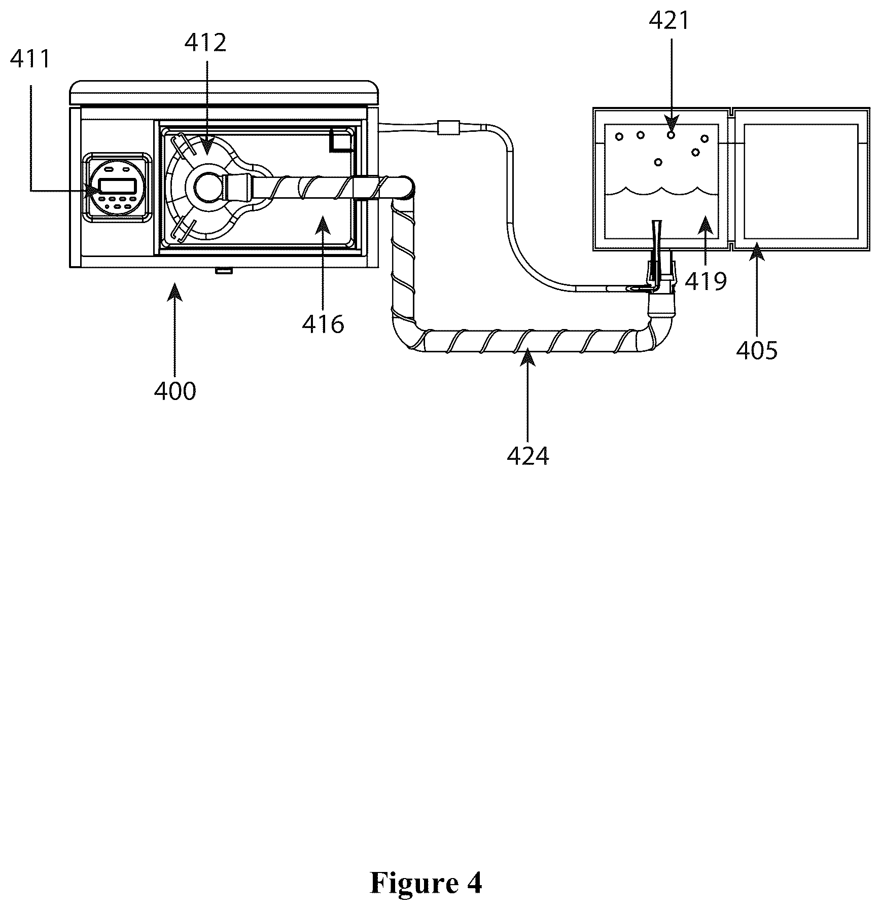 Patent US12472278 Figure 4 – Systems, methods, and devices for ozone sanitization of continuous positive airway pressure devices