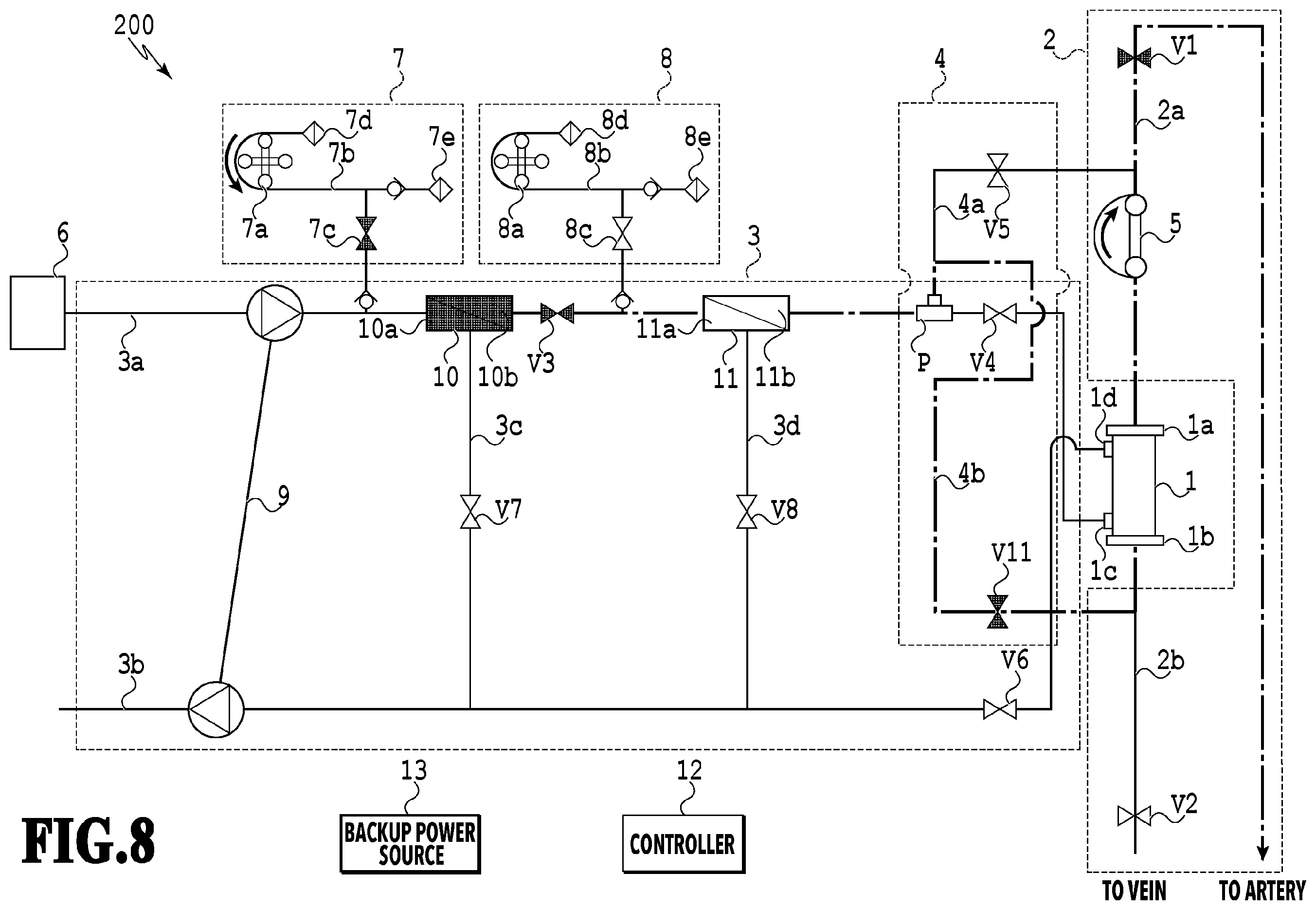 Patent US12472290 Figure 8 – Blood purification apparatus
