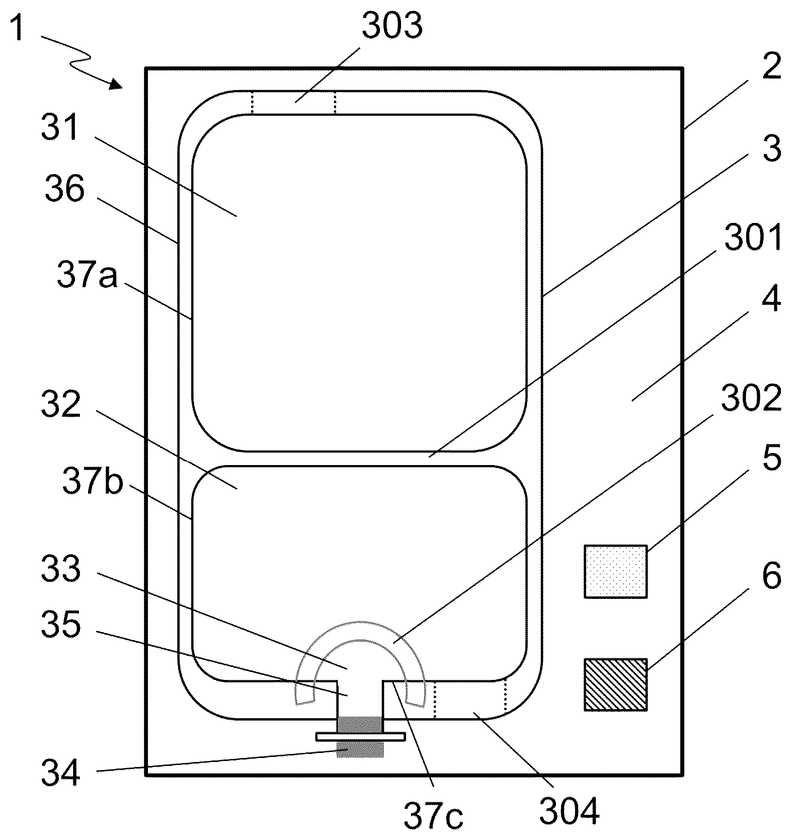 Patent US12472299 — Reservoir assembly for providing cardioplegic solution containing bicarbonate ion, and method for manufacturing the same — Figure 1
