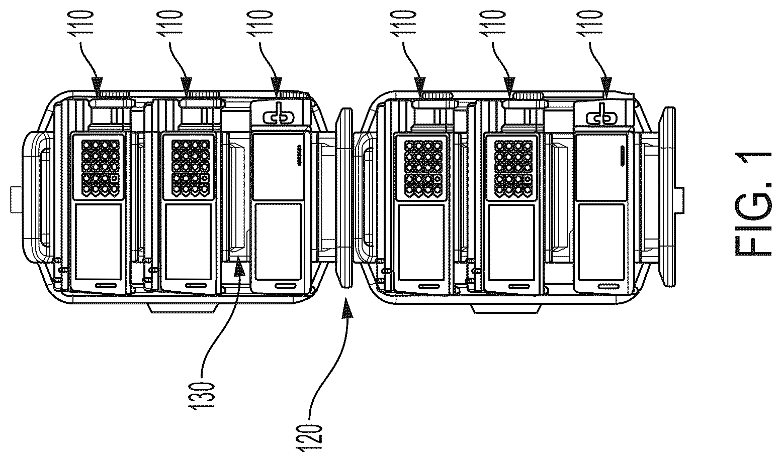 Patent US12472303 Figure 1 – Rack-pump charging prioritization in multi-pump assembly