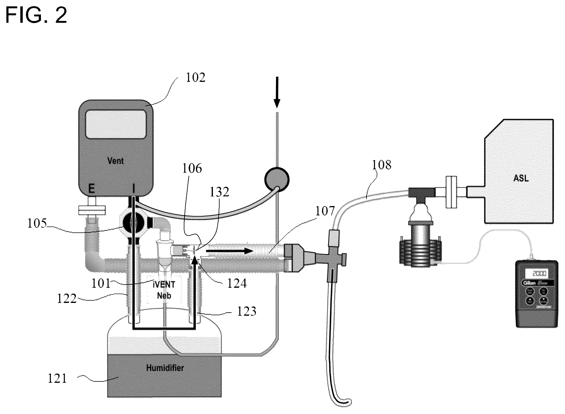 Patent US12472314 Figure 2 – Breath actuated nebulizer for ventilator circuit