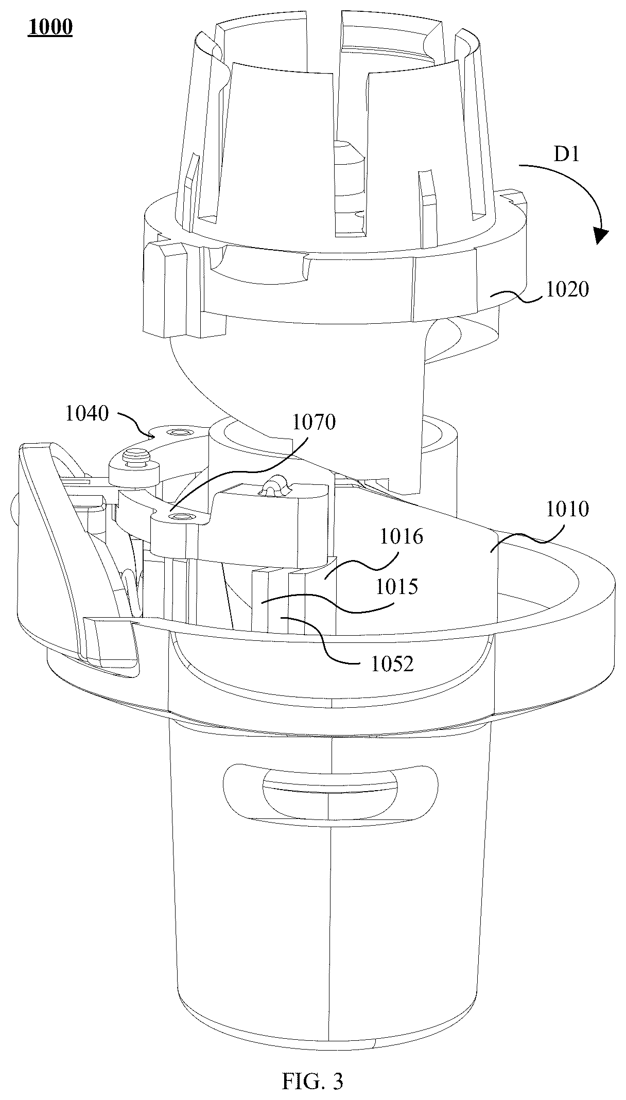 Patent US12472315 Figure 3 – Trigger assembly for inhaler, and inhaler