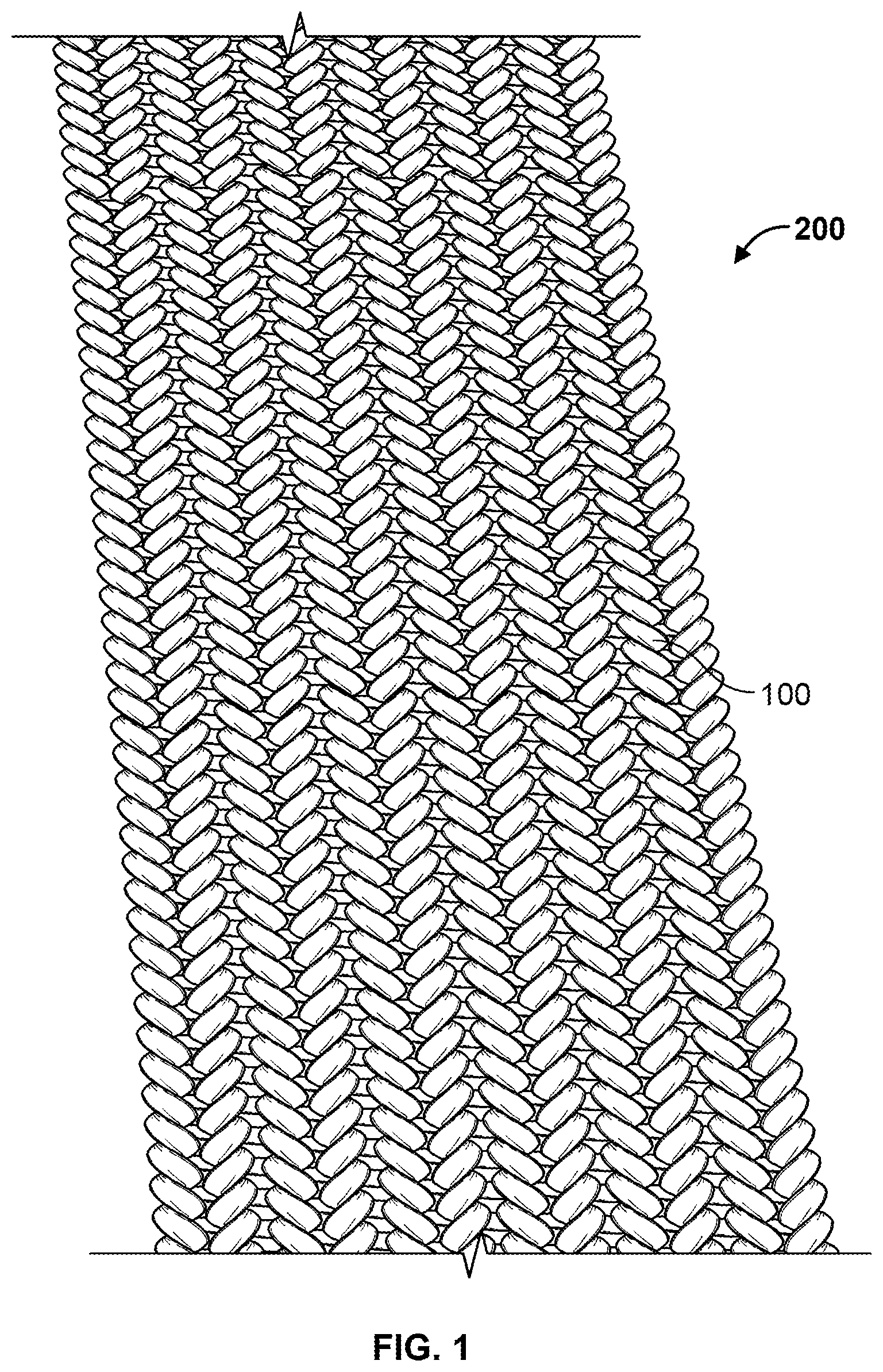 Patent US12472327 Figure 1 – Layered yarn and weighted blanket for deep pressure therapy