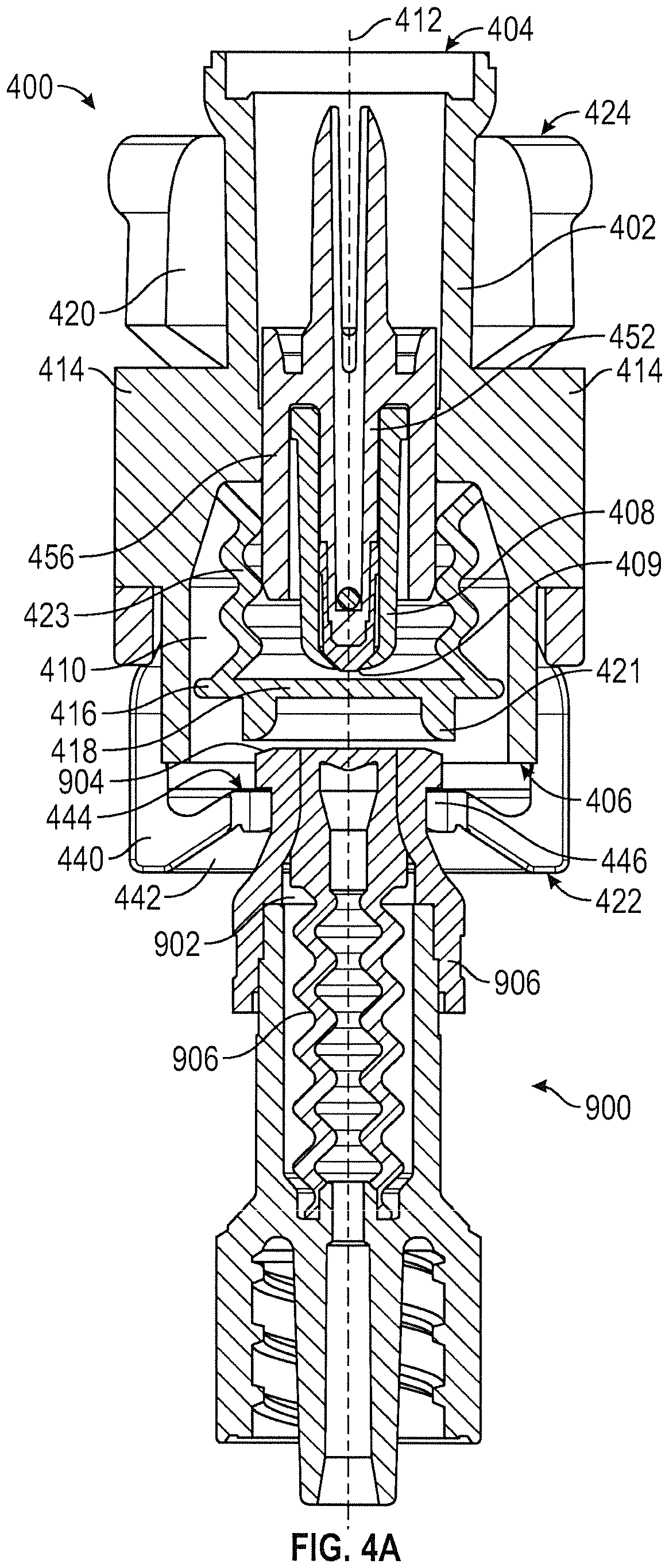 Patent US12472340 Figure 7 – Closed male luer device for use with needleless access devices