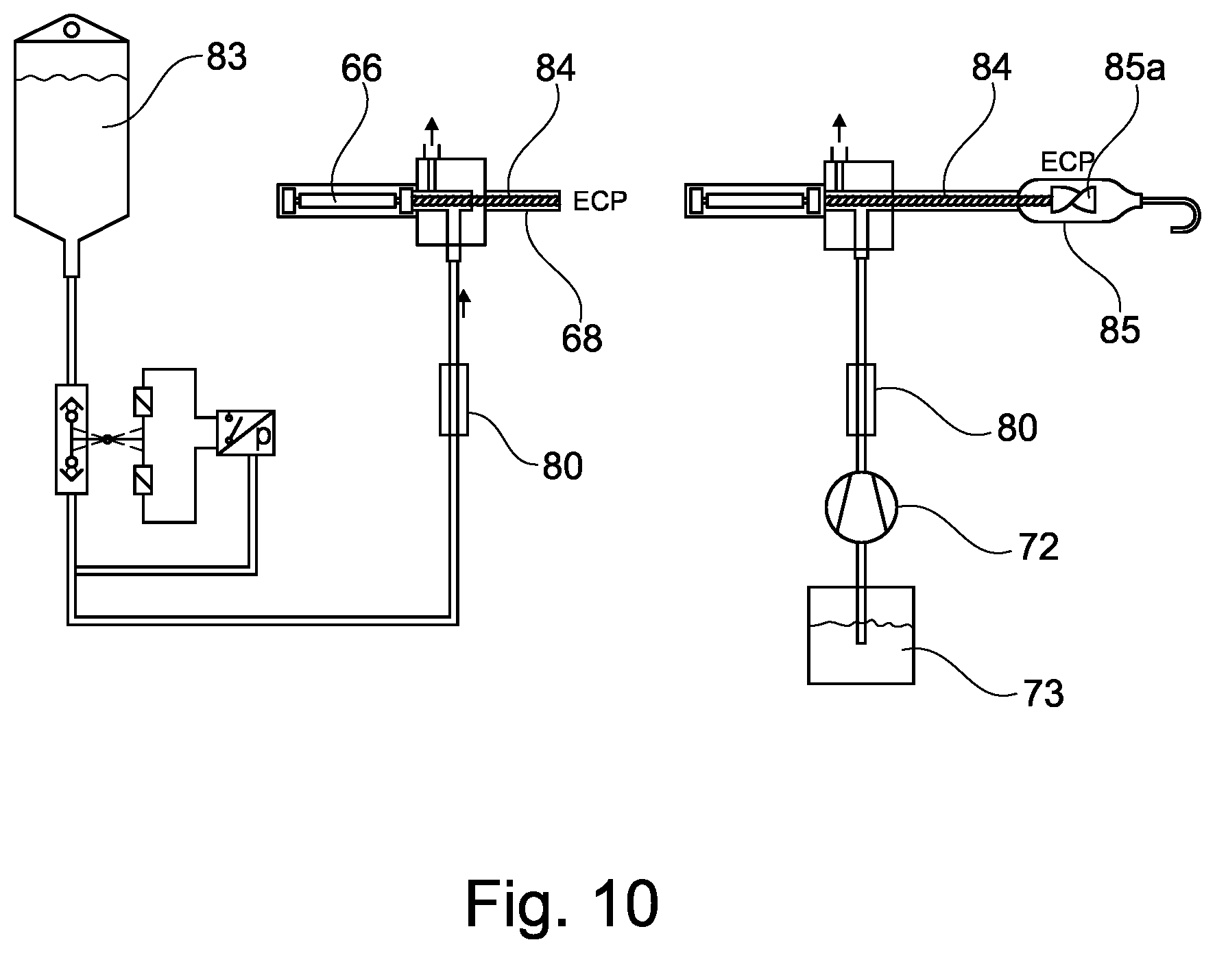 Patent US12472342 Figure 8 – Catheter device comprising a separating device for retaining magnetic particles contained in a fluid and protection device for a functional element