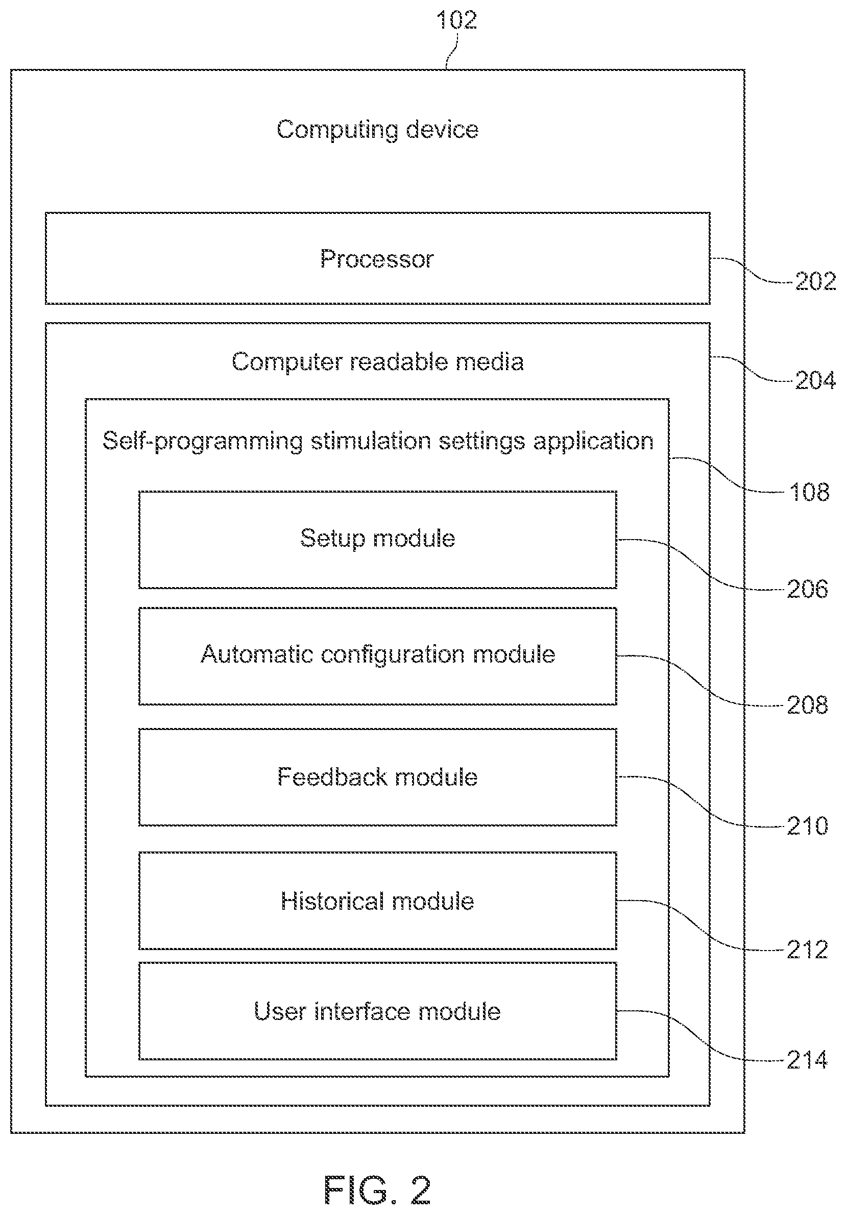 Patent US12472347 Figure 2 – System and method for self-programming stimulation settings