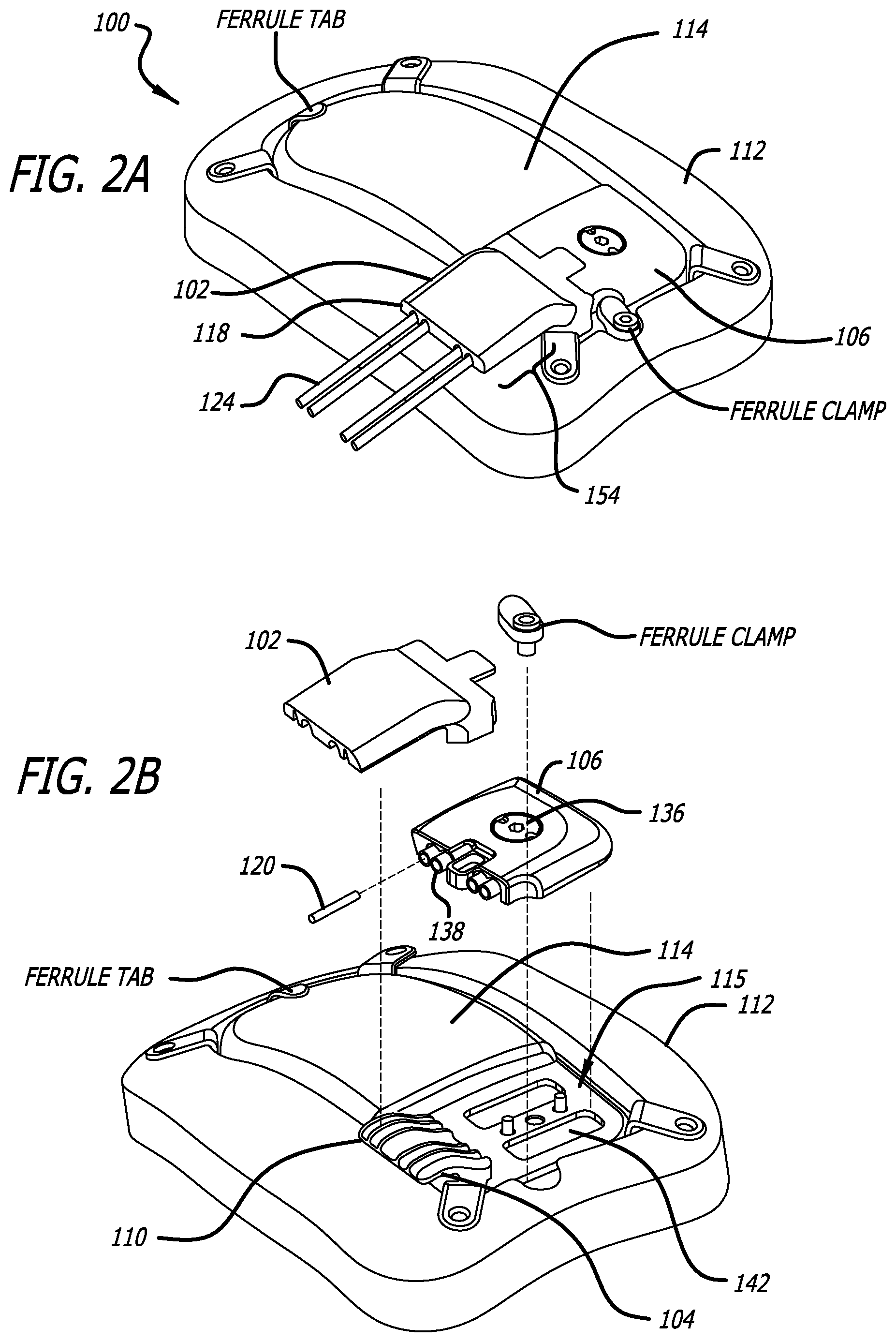 Patent US12472367 Figure 3 – Strain relief systems for active implantable medical devices