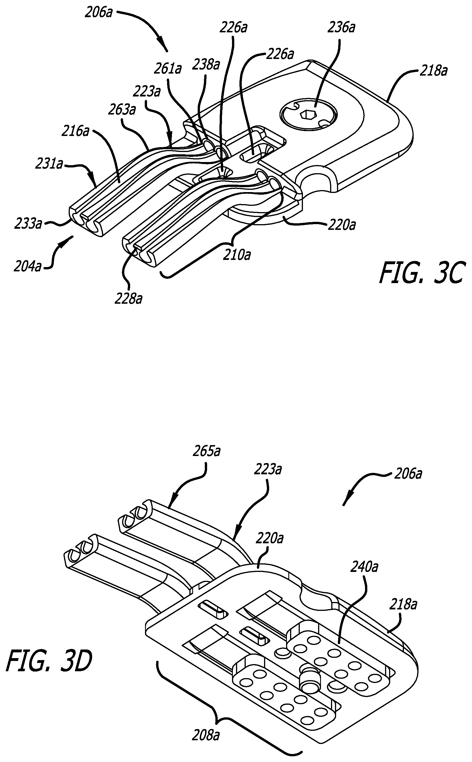 Patent US12472367 Figure 8 – Strain relief systems for active implantable medical devices