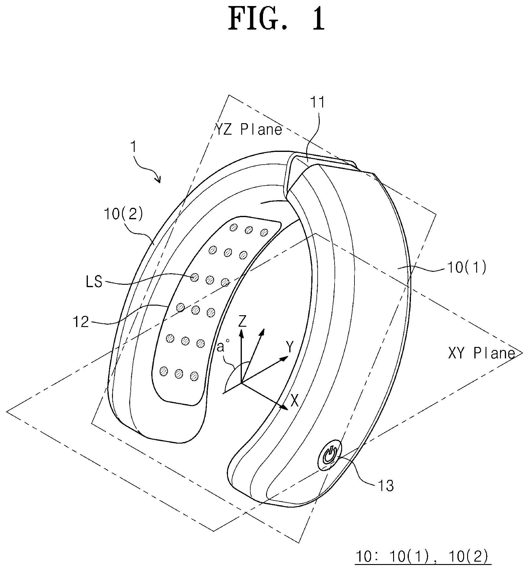 Patent US12472372 Figure 1 – Wearable device for male genitalia