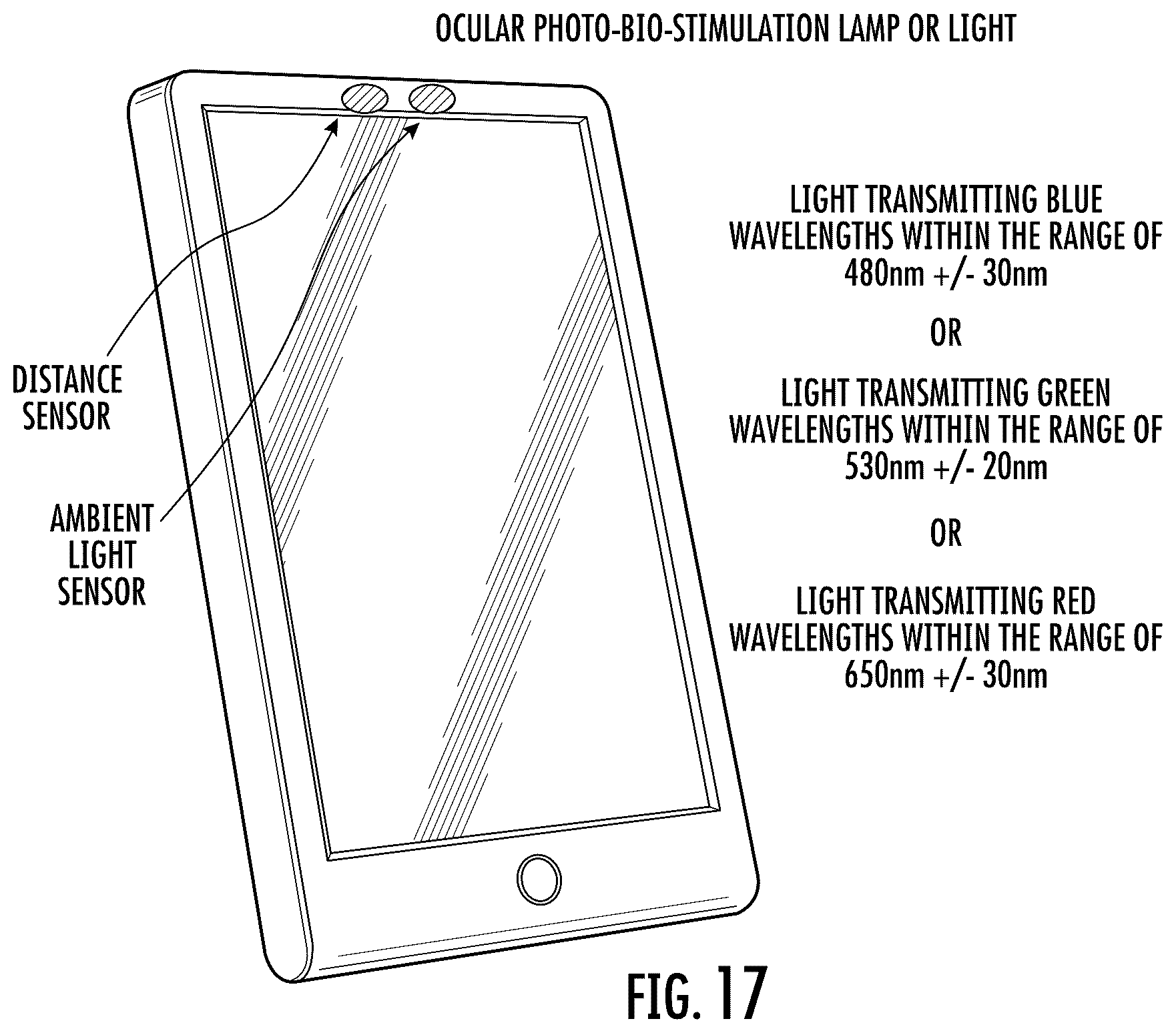 Patent US12472377 Figure 17 – Filtering eyewear and optics for ocular photo-bio-stimulation