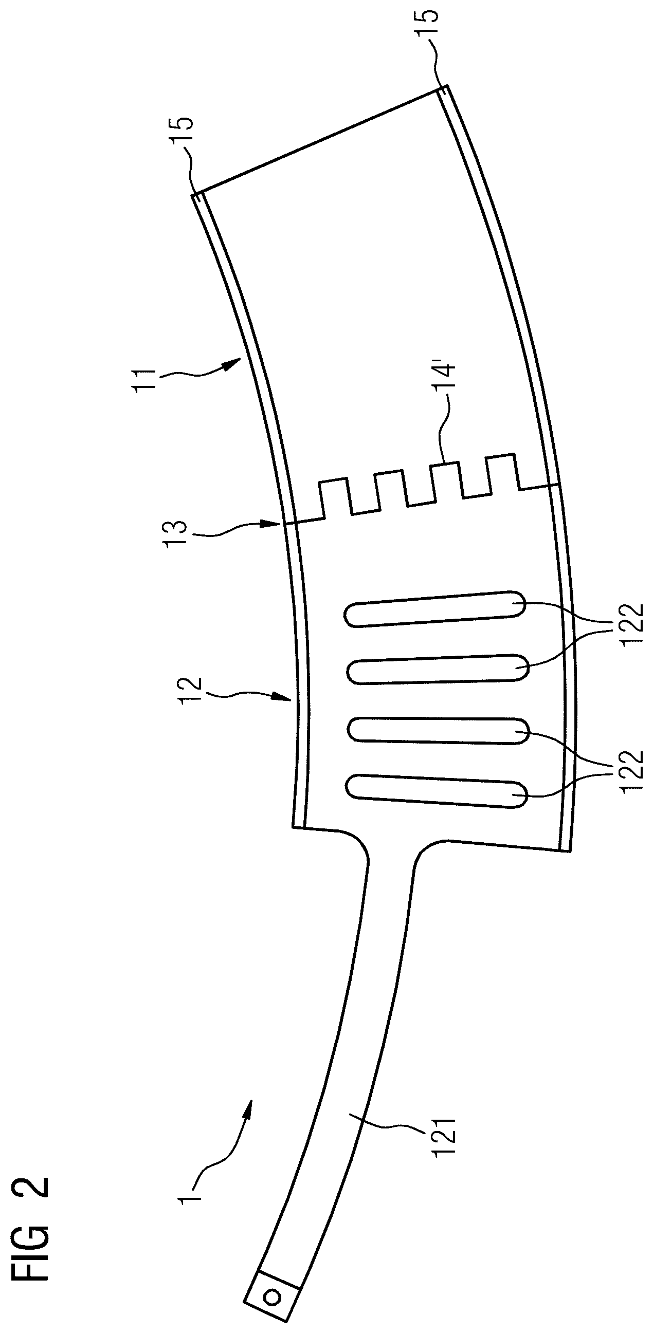 Patent US12472381 Figure 2 – Fin for collimating therapeutic radiation