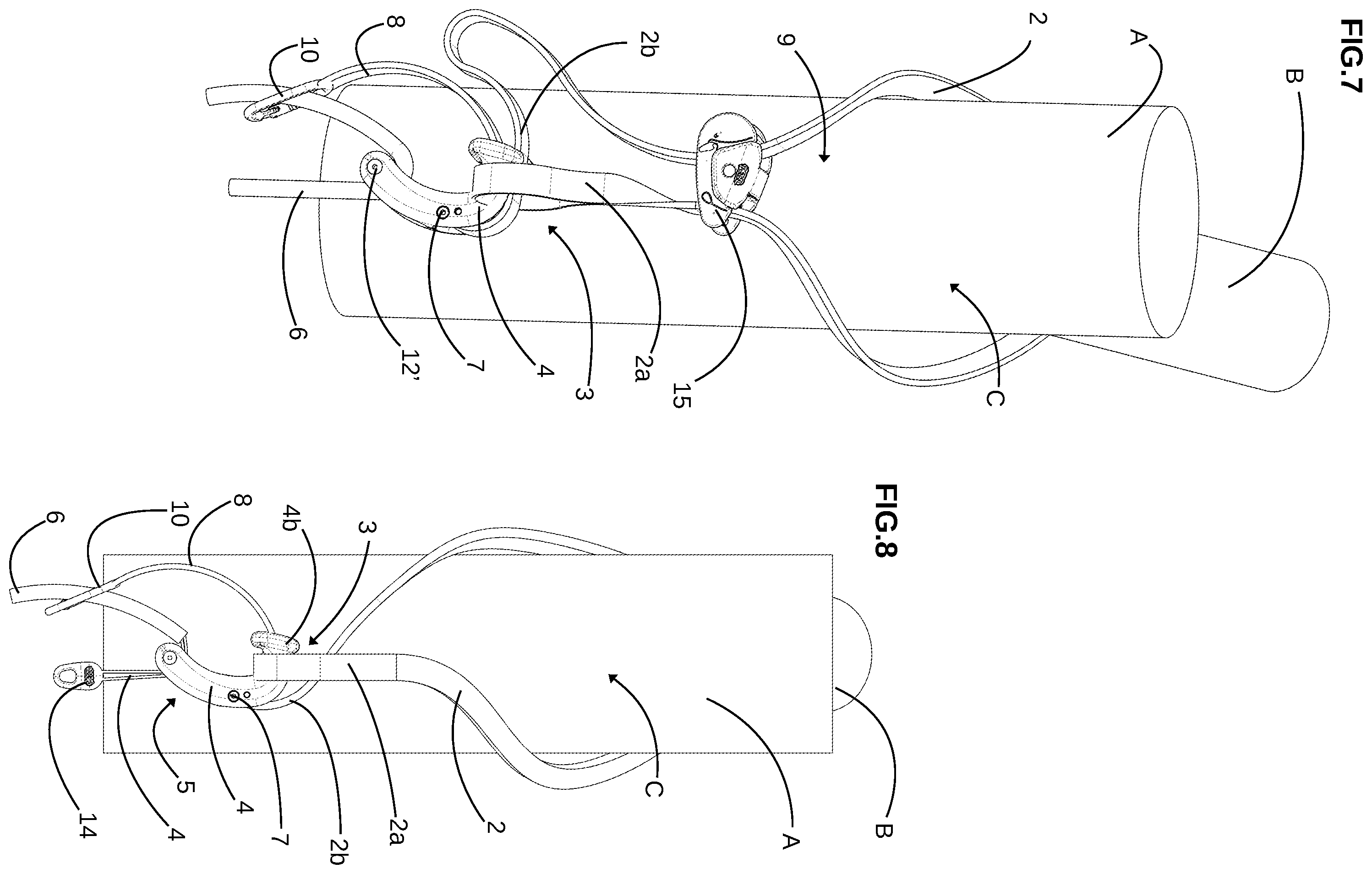 Patent US12472390 Figure 3 – Attachment device to an anchor point and method for using the attachment device