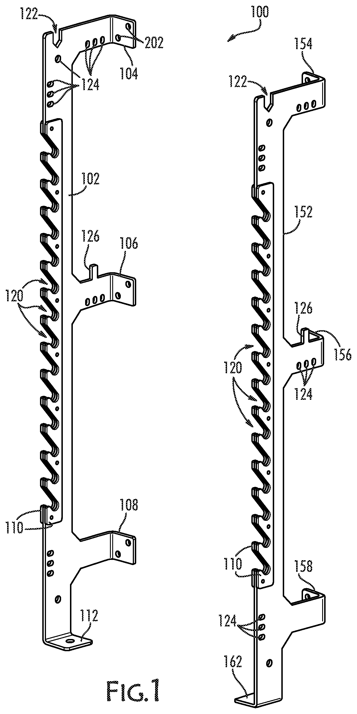 Patent US12472395 Figure 1 – Weight rack system and methods of making and using same