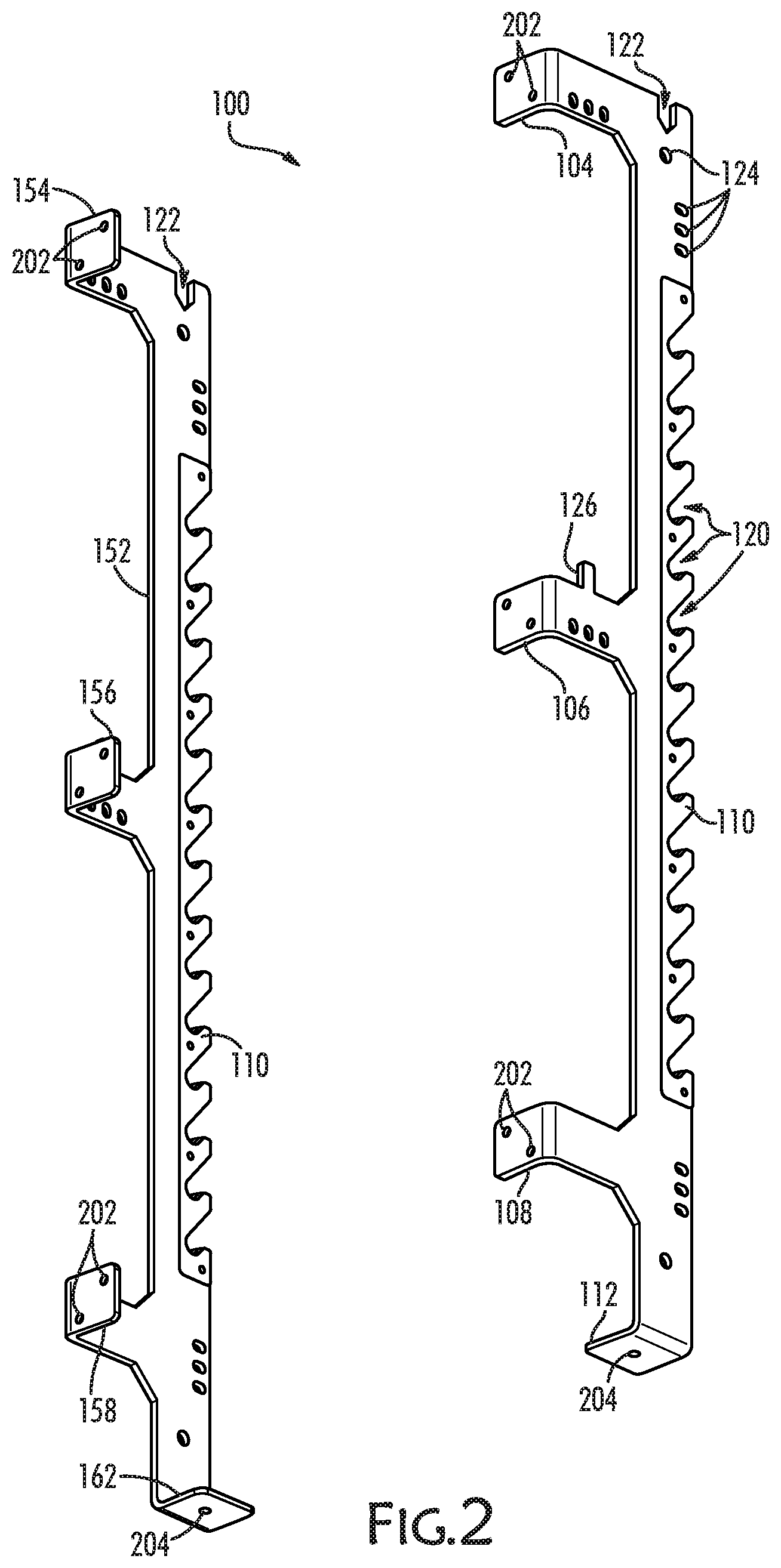 Patent US12472395 Figure 2 – Weight rack system and methods of making and using same