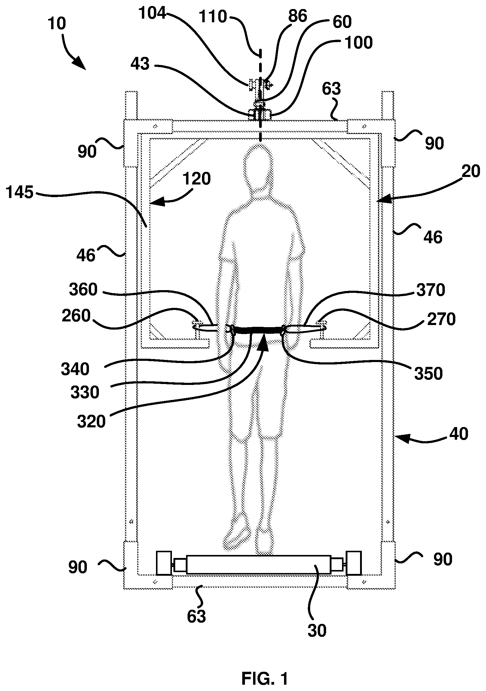 Patent US12472403 Figure 1 – Apparatus and method for physiotherapy