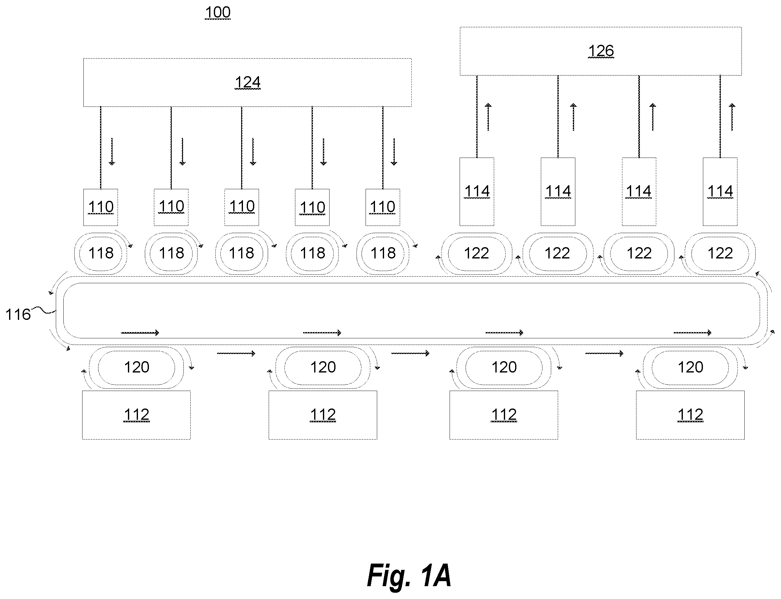 Patent US12472405 Figure 1 – High-speed golf ball handling and management system