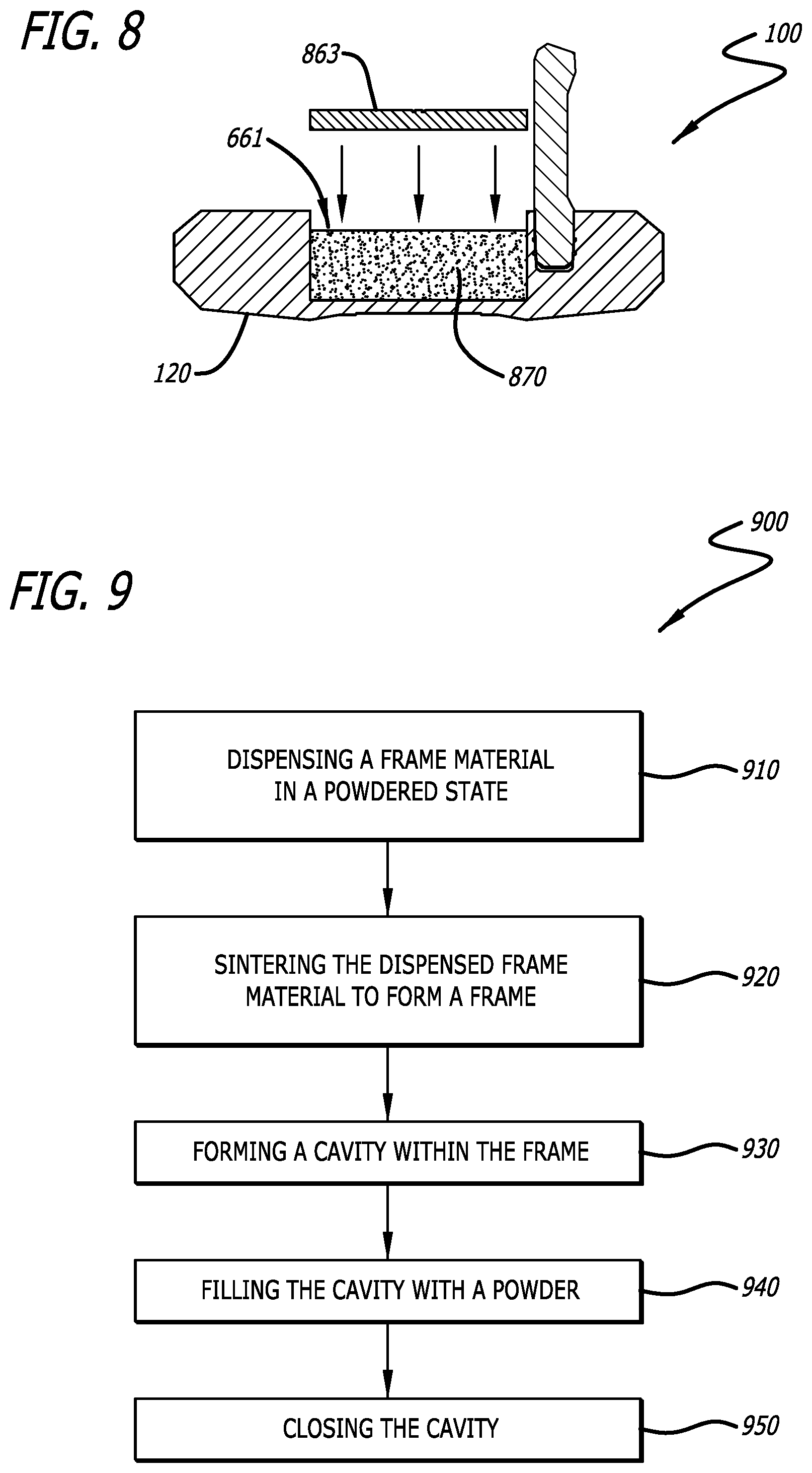 Patent US12472406 Figure 4 – Golf clubhead with powder filled cavity