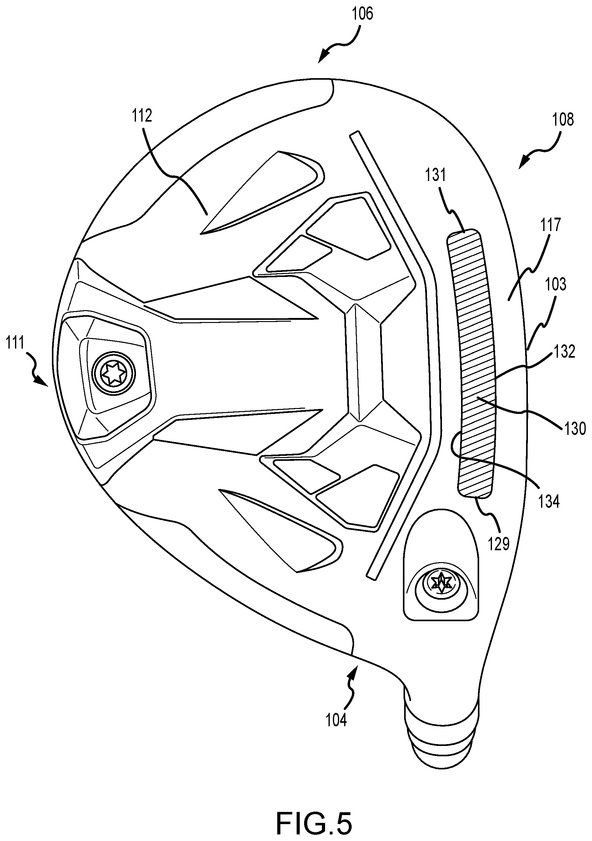 Patent US12472407 Figure 4 – Golf club heads with slits and flexure inserts