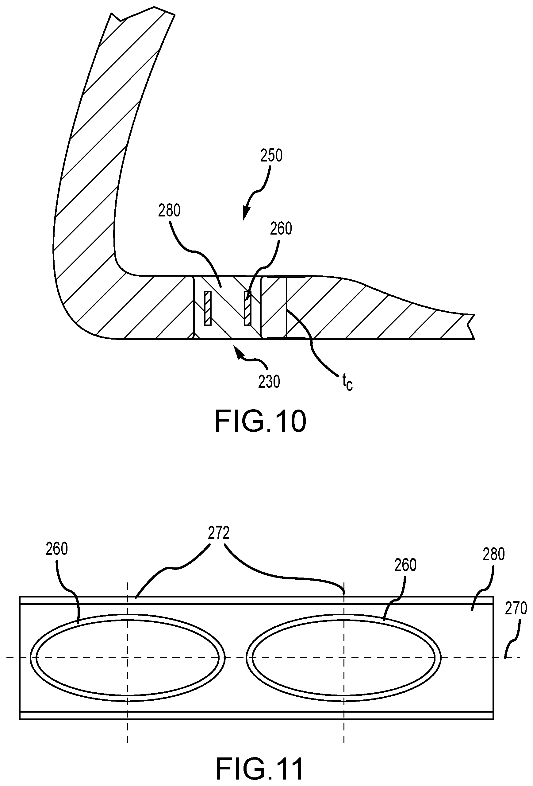 Patent US12472407 Figure 7 – Golf club heads with slits and flexure inserts