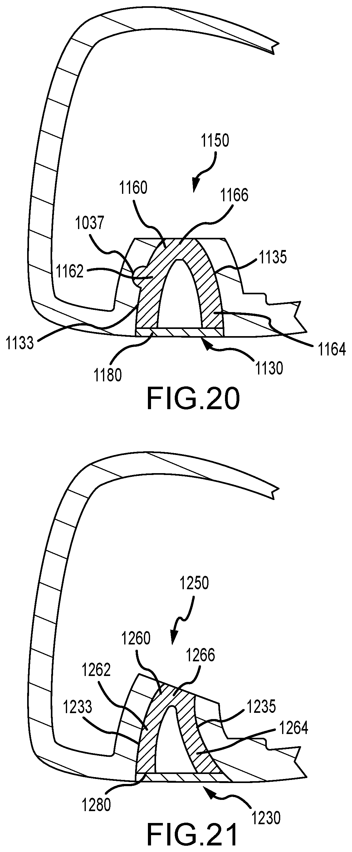 Patent US12472407 Figure 12 – Golf club heads with slits and flexure inserts